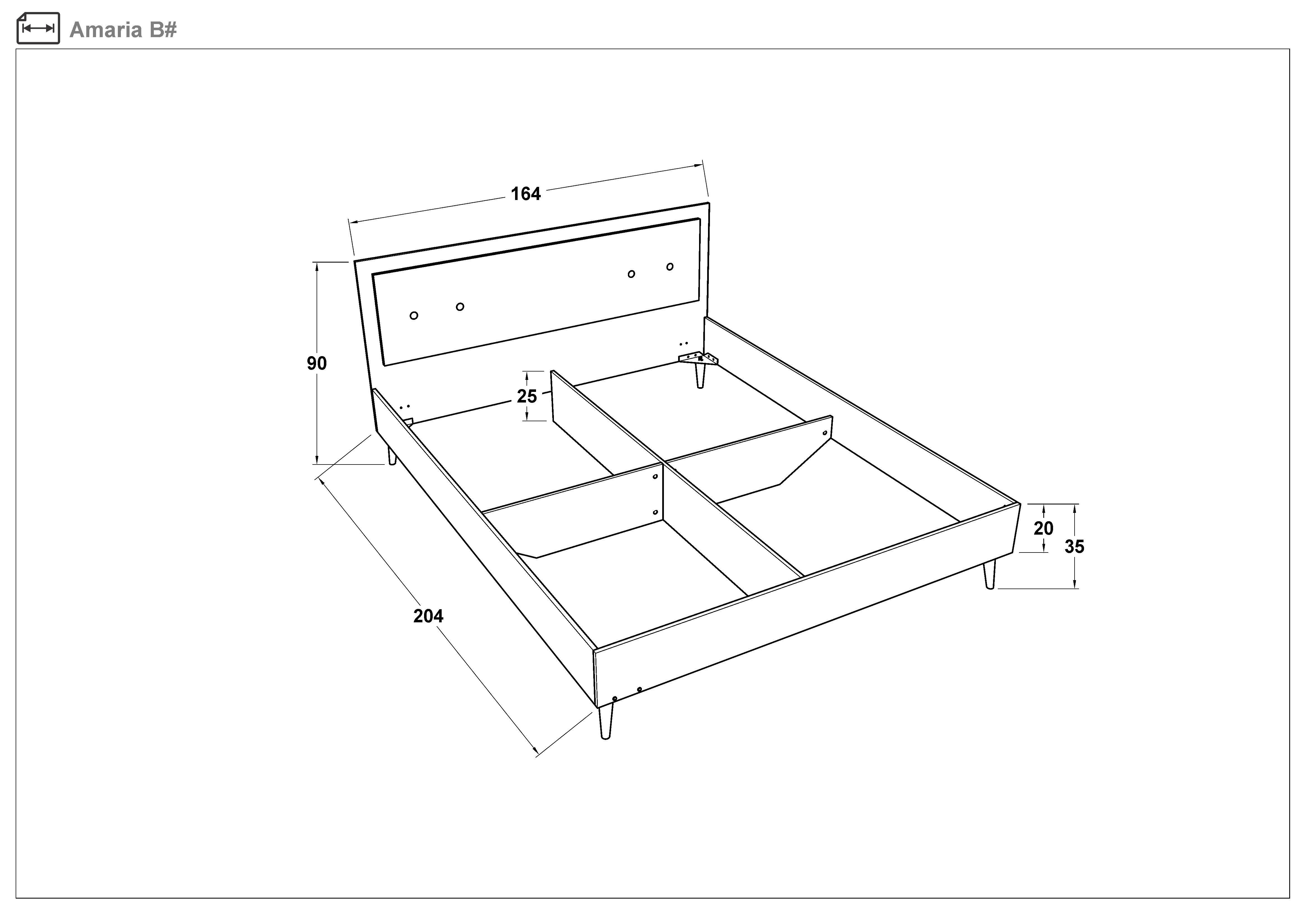 Pat dublu 160/200 Amaria,   2