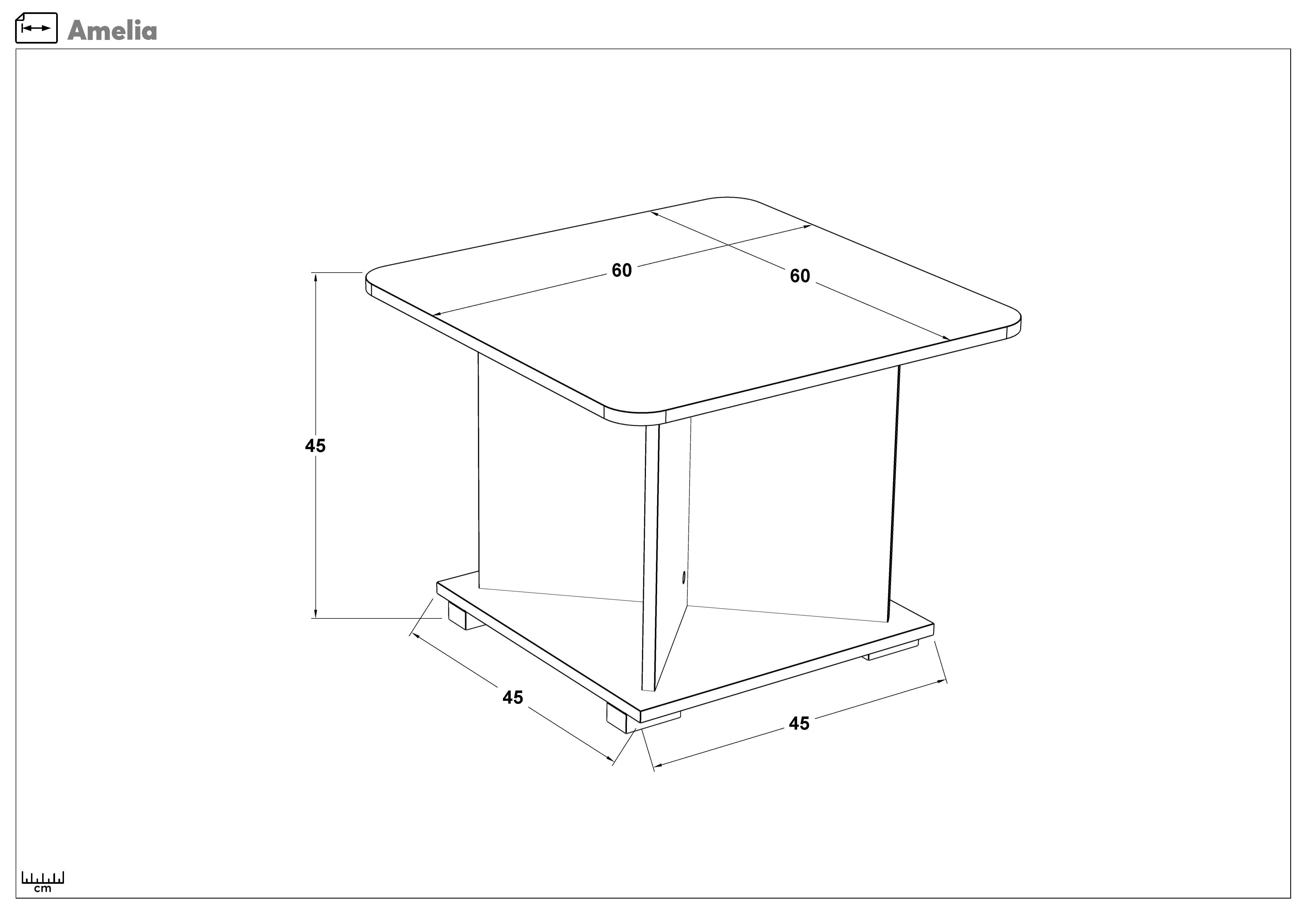 Masuta de cafea Amelia, stejar evoc  2