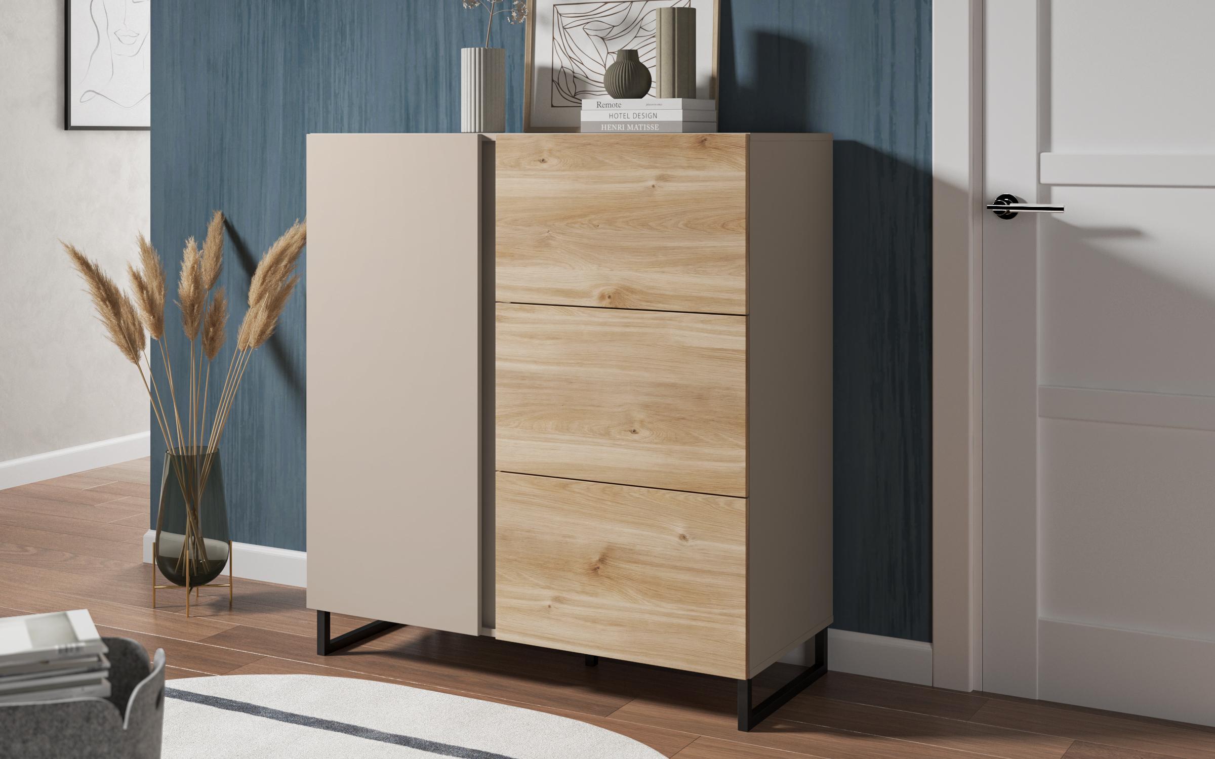 Comoda Araya A, casmir + stejar Castello honey  1