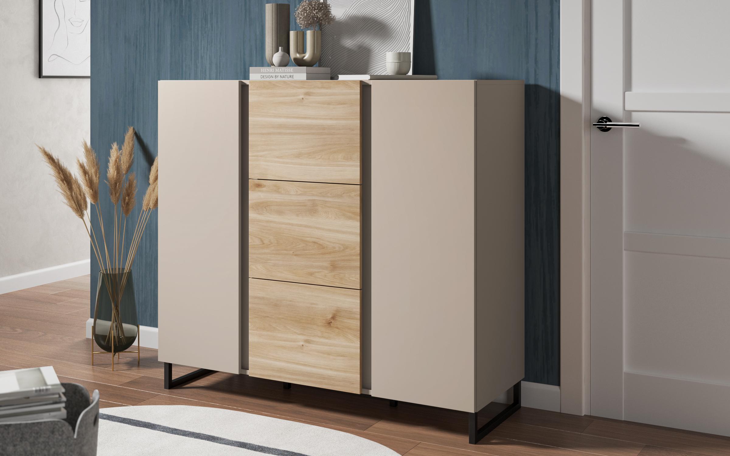 Comoda Araya B, casmir + stejar Castello honey  1