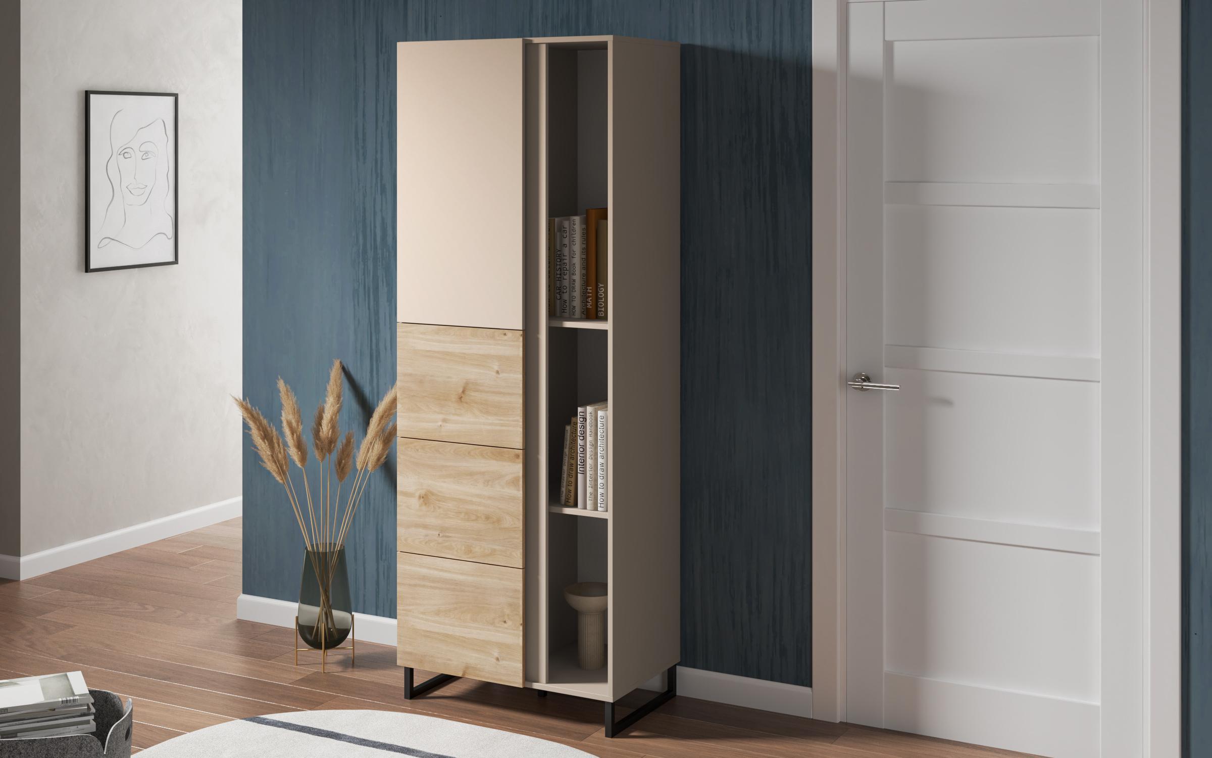 Dulap inalt Araya A, casmir + stejar Castello honey  1