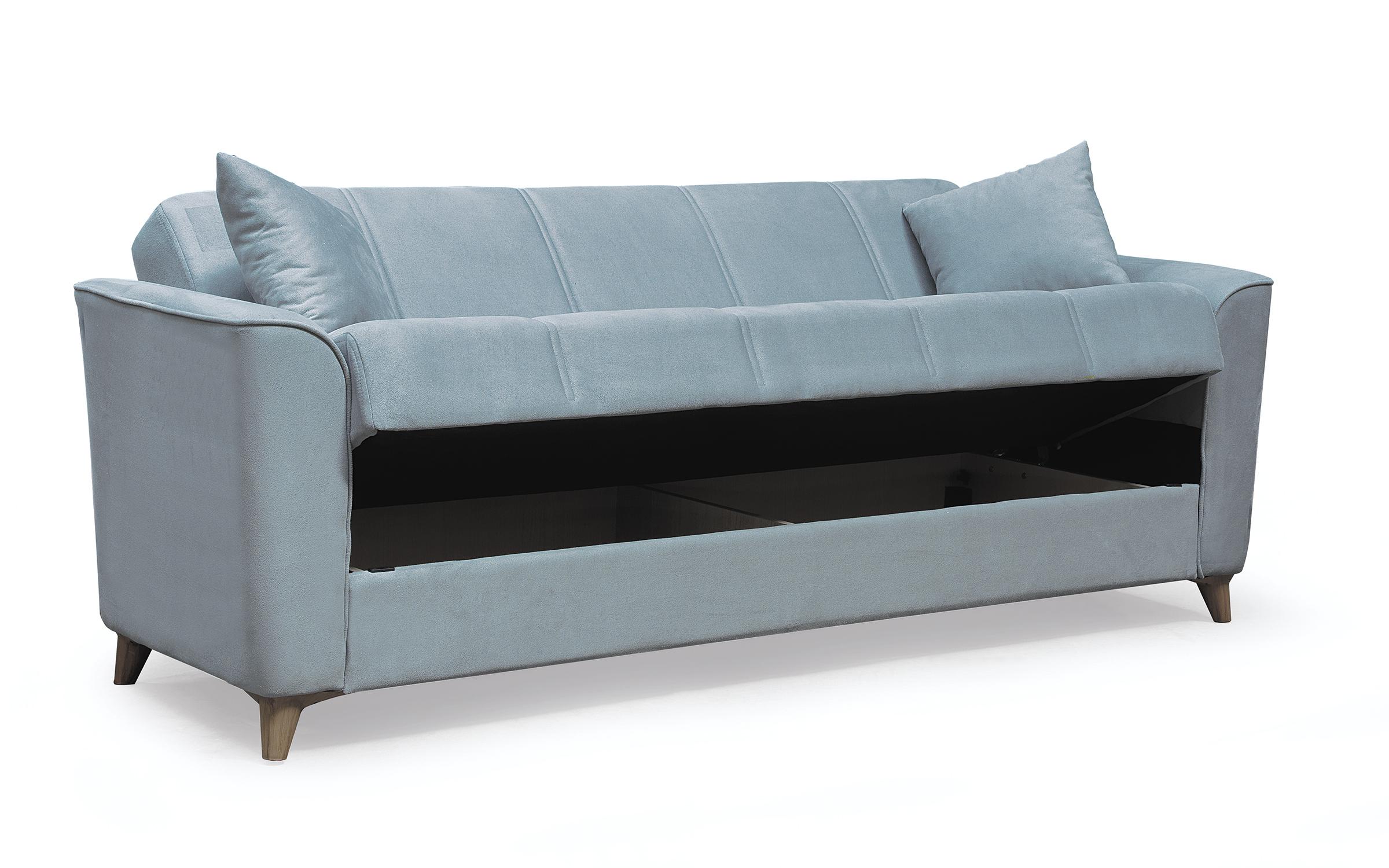 Canapea extensibila click- clack Aremis, gri deschis  5