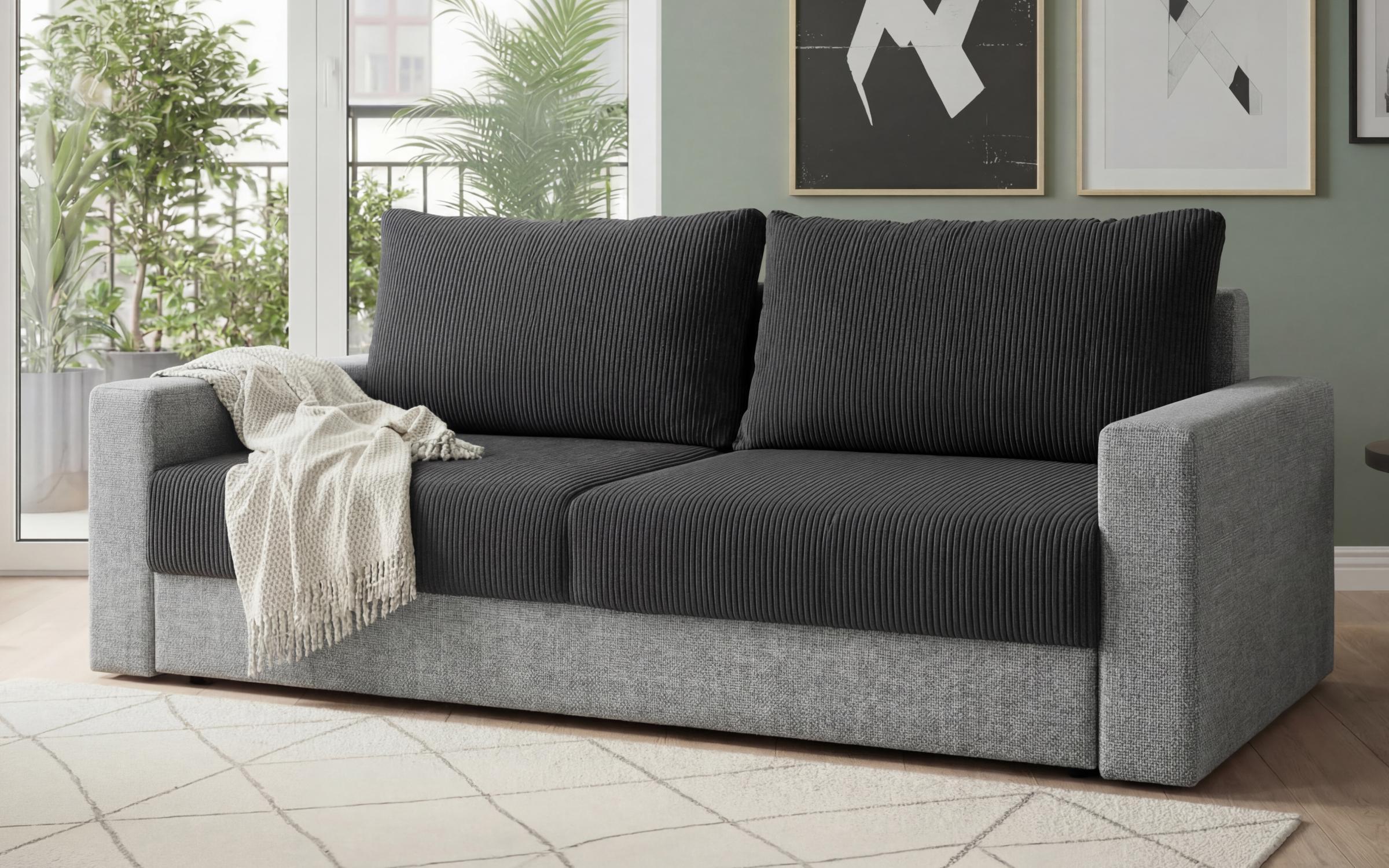 Canapea extensibila Arizona, gri inchis + gri  2