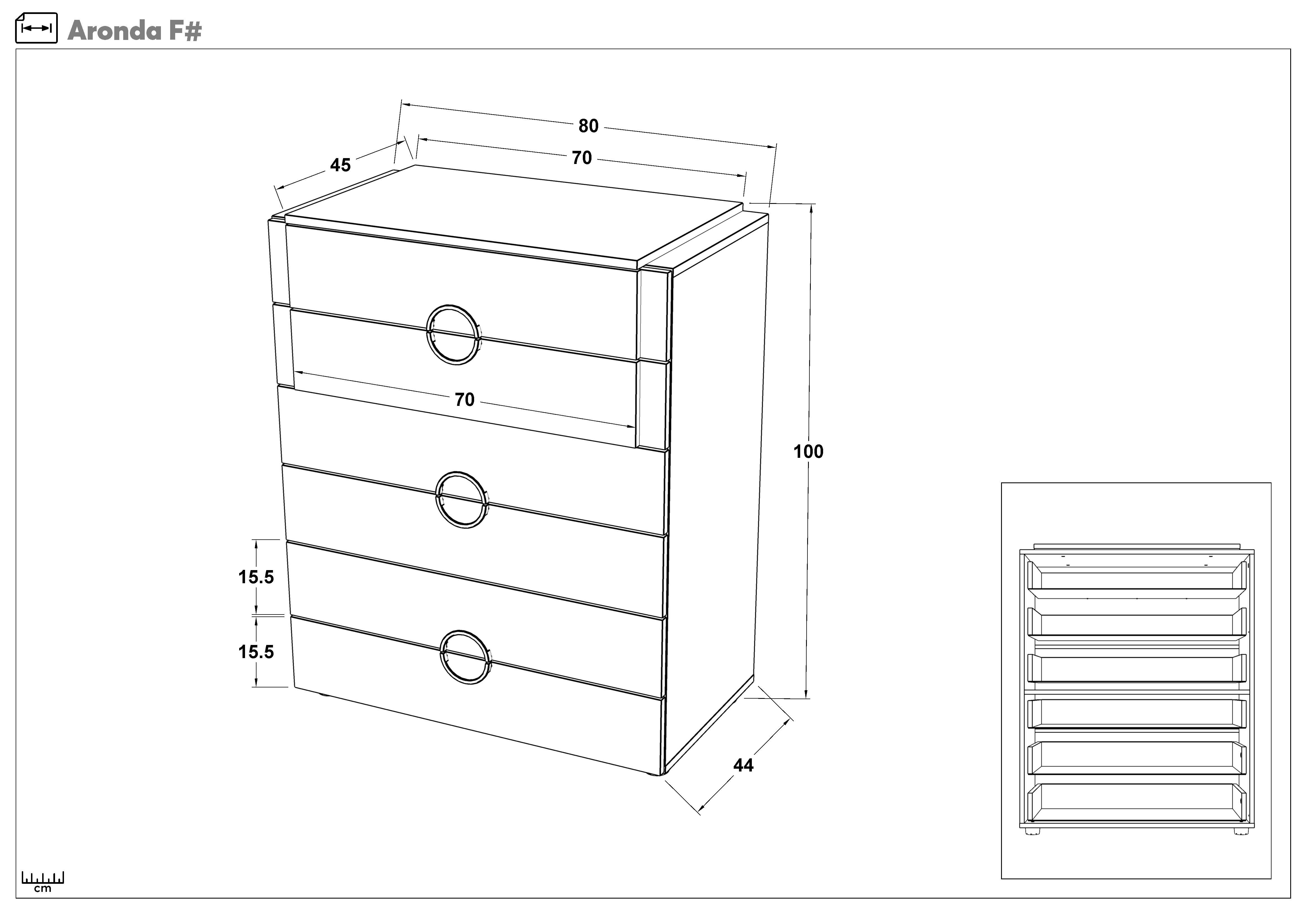 Set dormitor 160/200 Aronda, Silk + stejar coniac  6