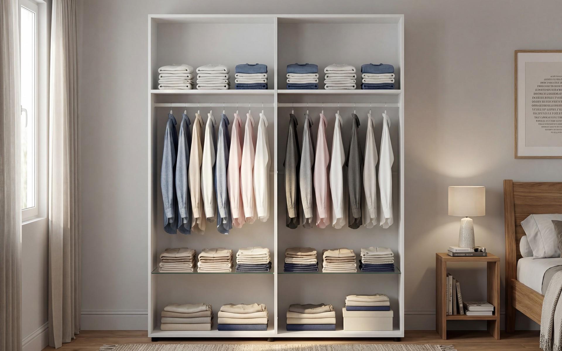 Dulap cu bara pentru umerase Masimo Space 1, alb  4