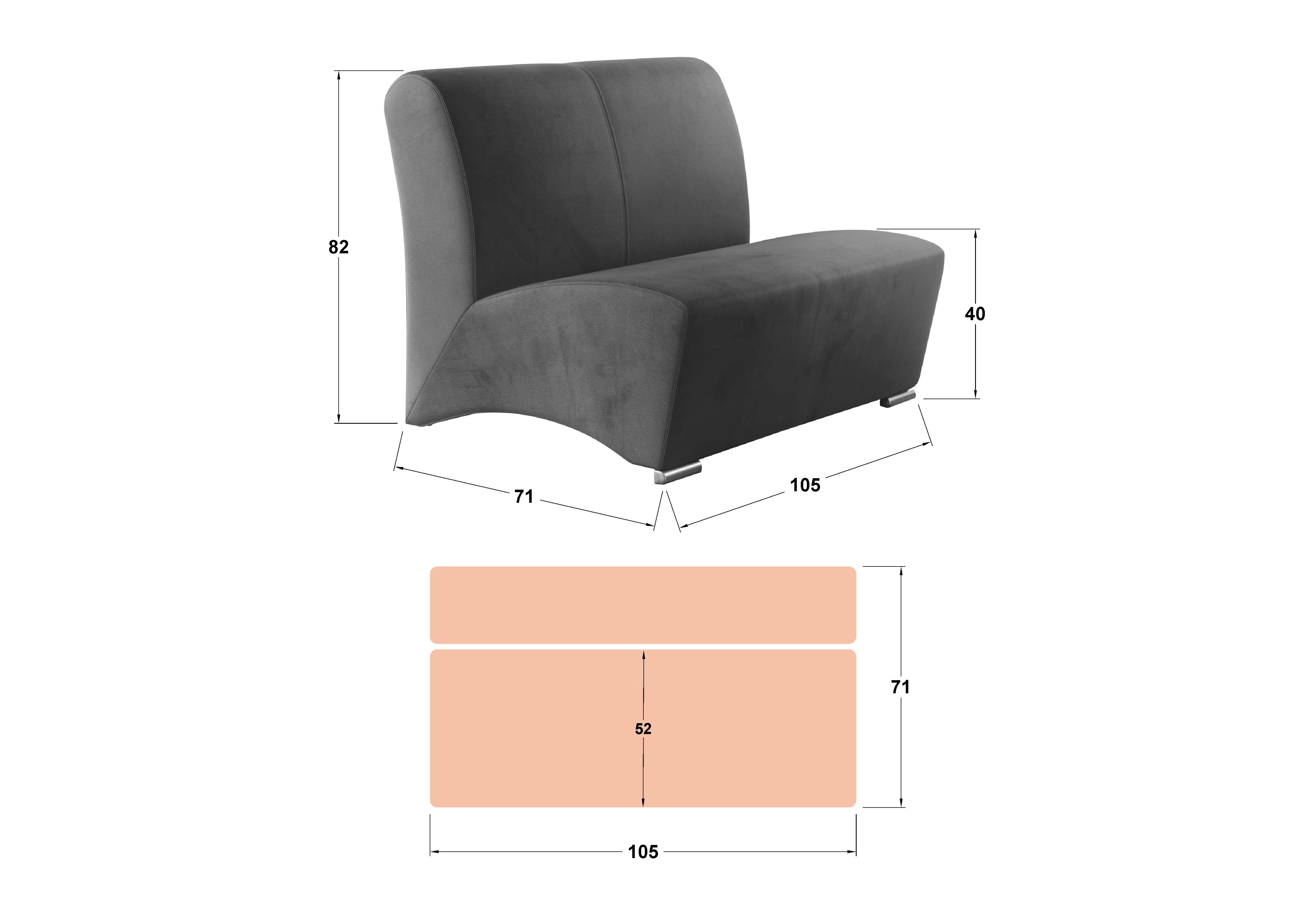 Canapea 2 locuri Arturo II, bej  2