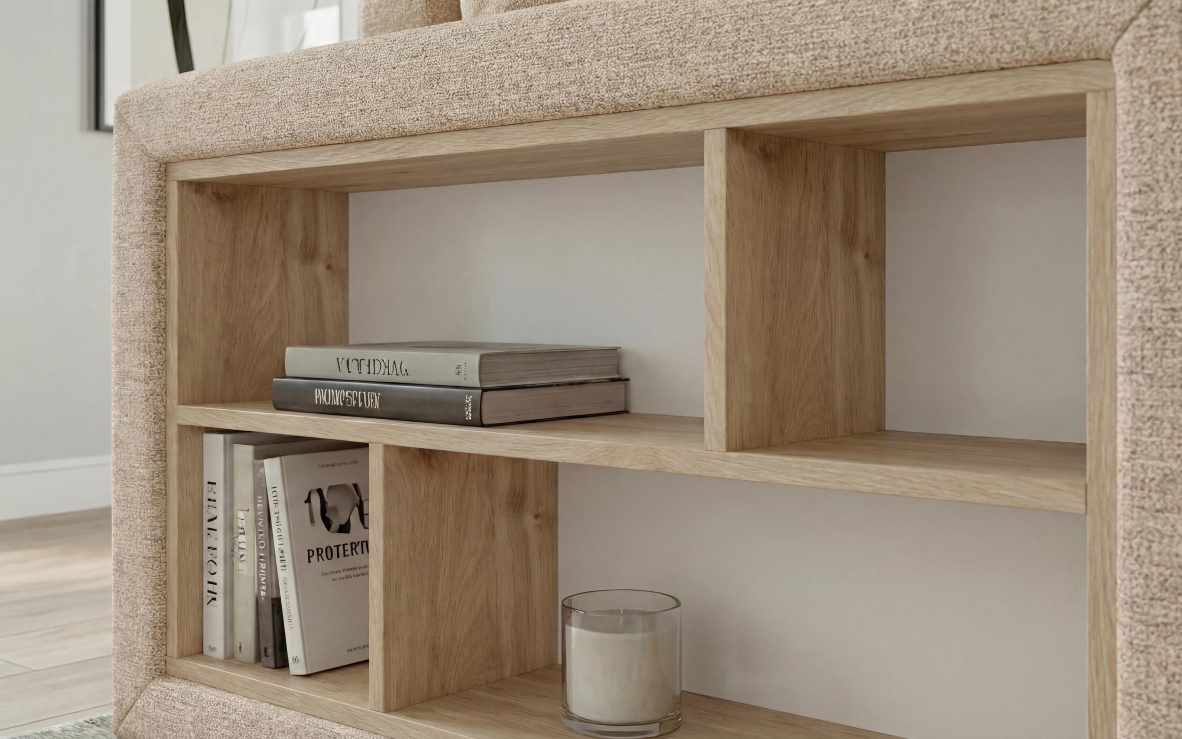 Coltar extensibil cu brat etajera Astor, bej  4