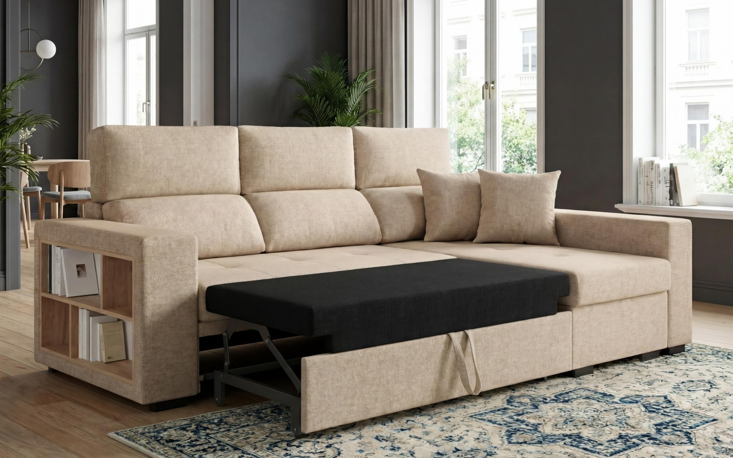 Coltar extensibil cu brat etajera Astor, bej  5