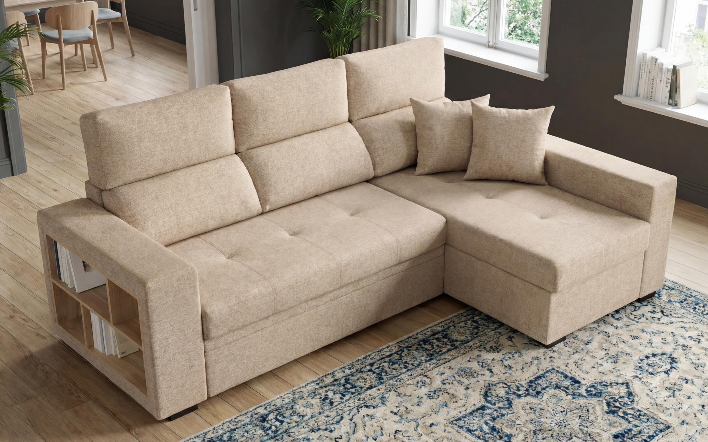 Coltar extensibil cu brat etajera Astor, bej  3