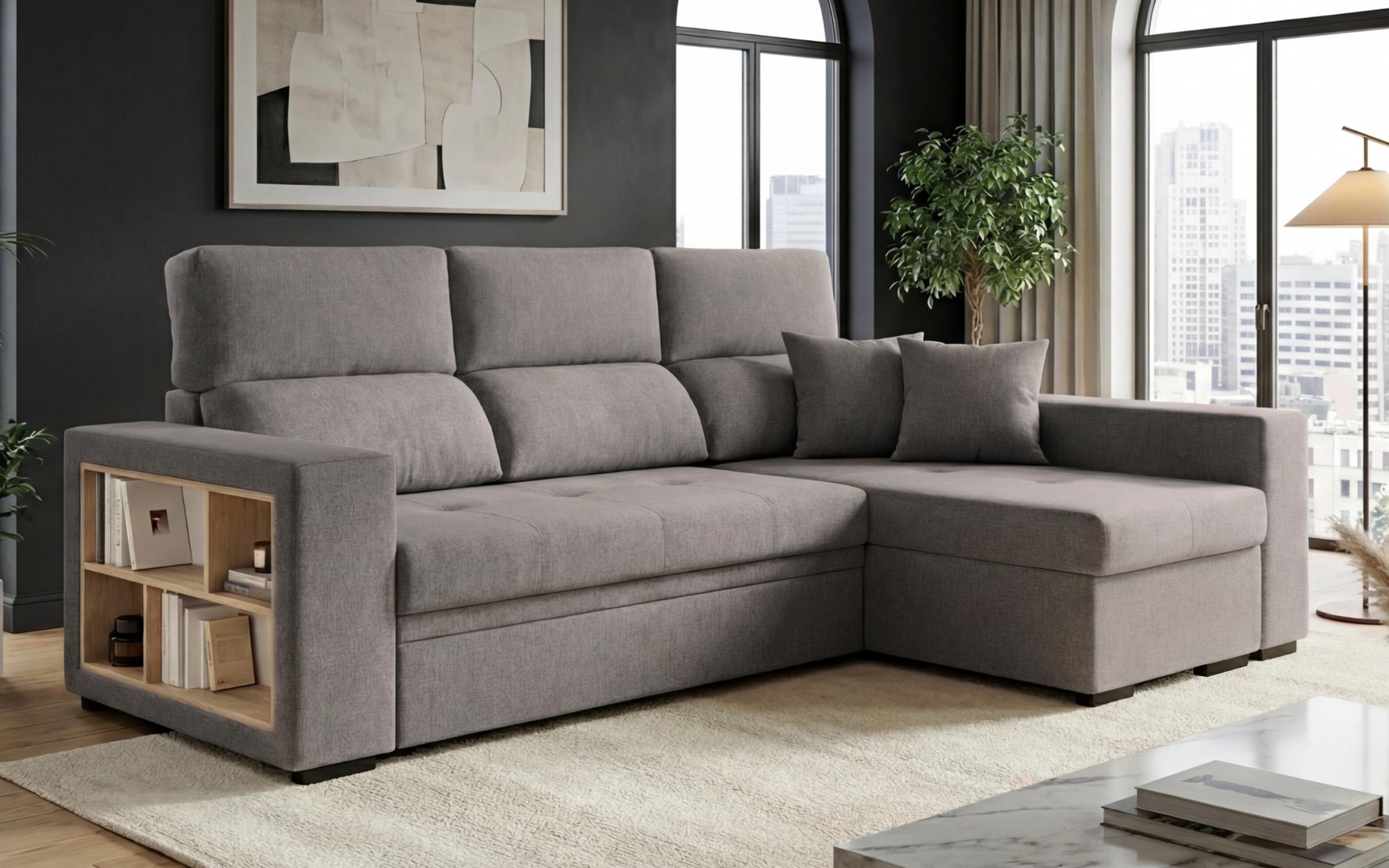 Coltar extensibil cu brat etajera Astor, gri  1