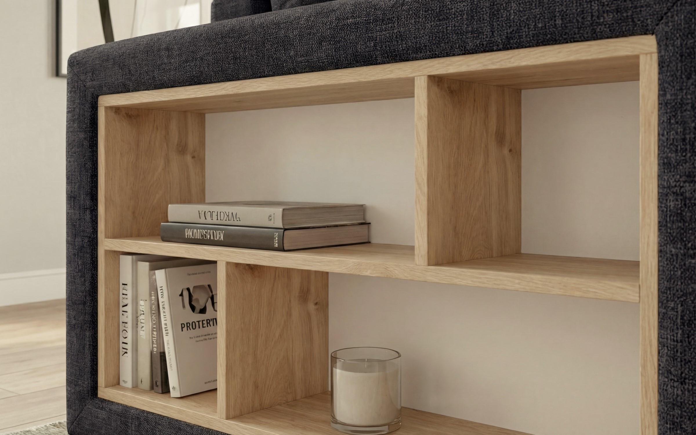 Coltar extensibil cu brat etajera Astor, gri inchis  4