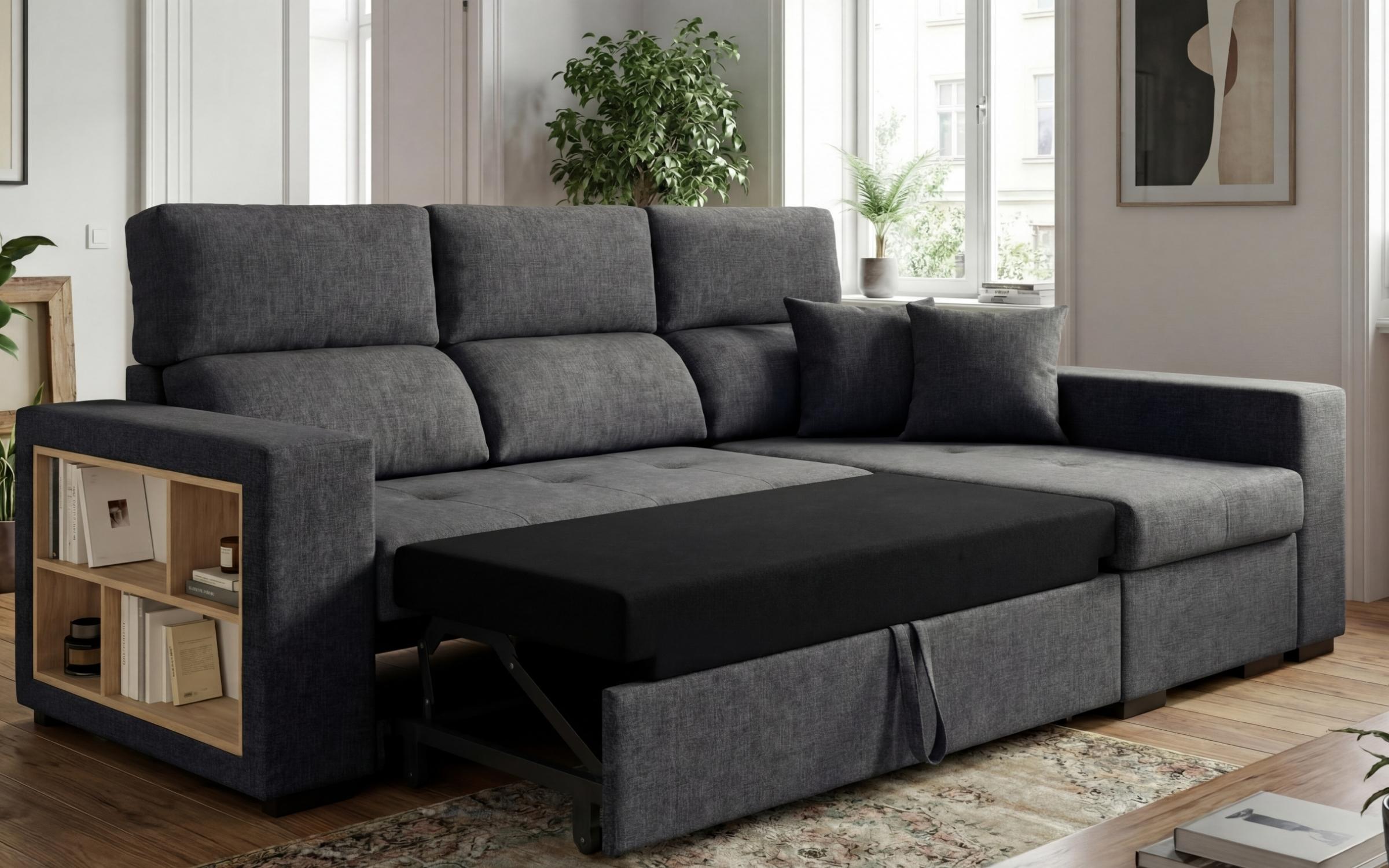 Coltar extensibil cu brat etajera Astor, gri inchis  5