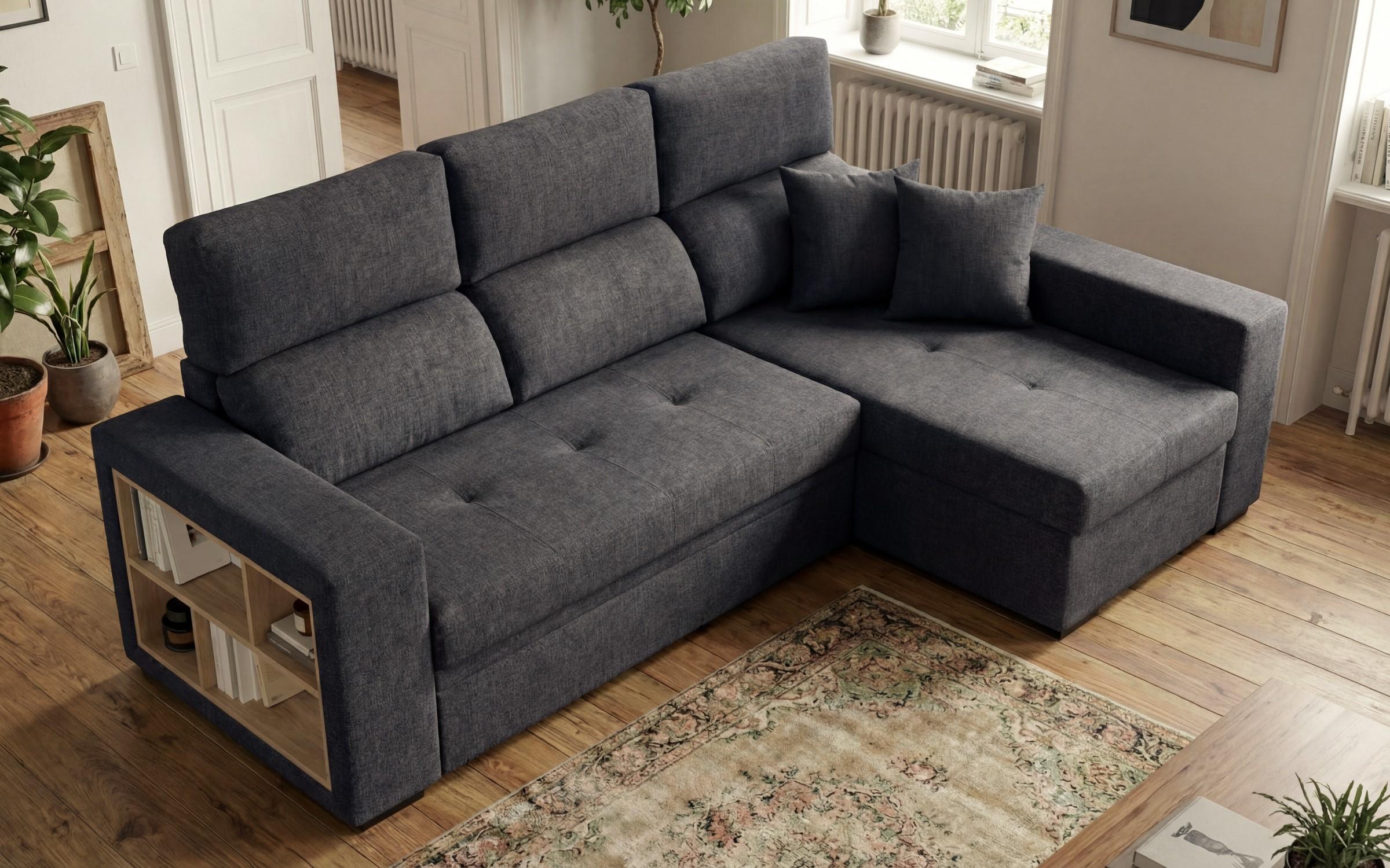 Coltar extensibil cu brat etajera Astor, gri inchis  3