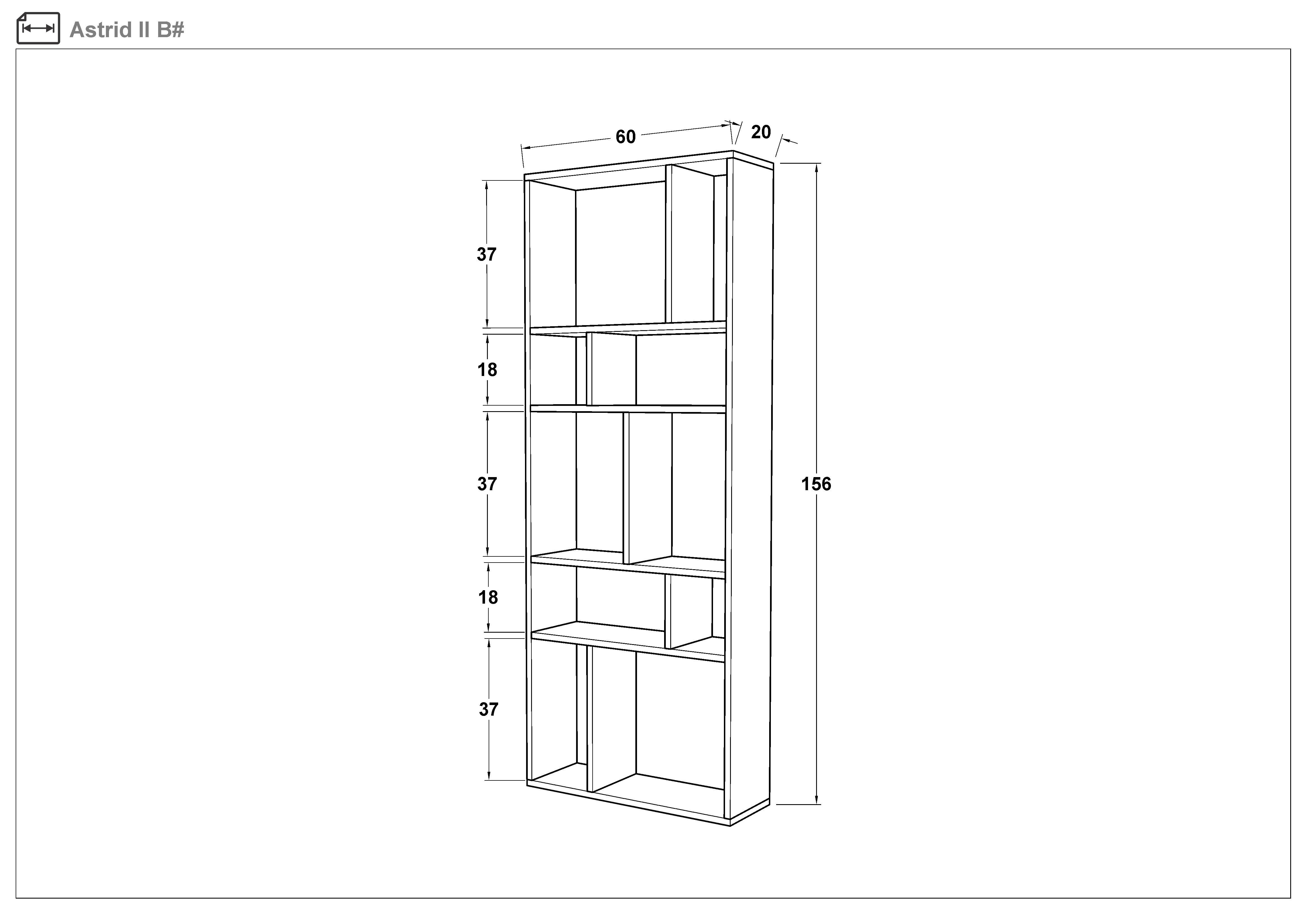 Biblioteca Astrid, wenge  2