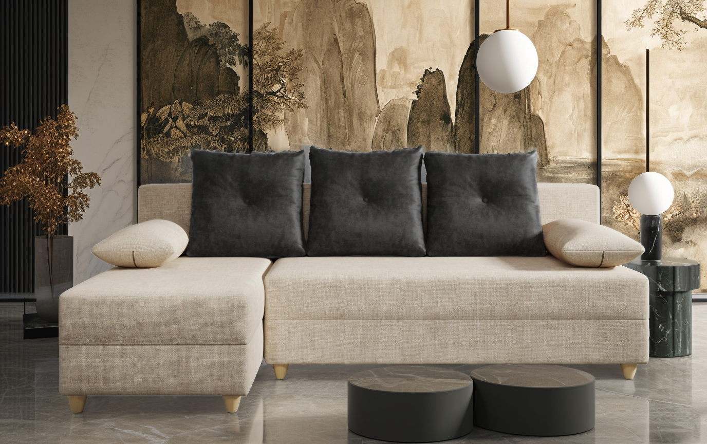 Coltar extensibil Atlas, bej + antracit  1