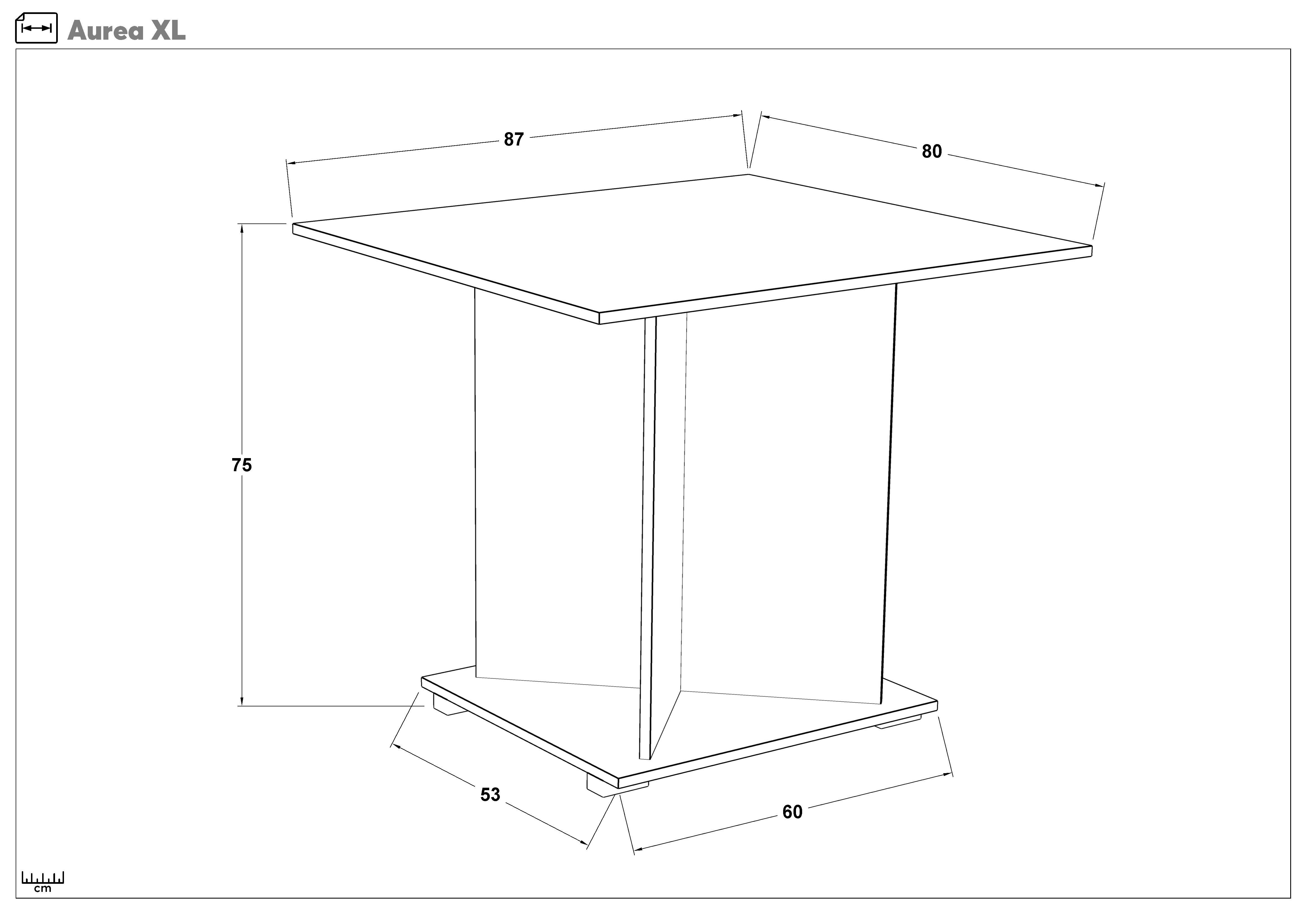 Masa dining Aurea XL, nisipiu mat + stejar colonial  2