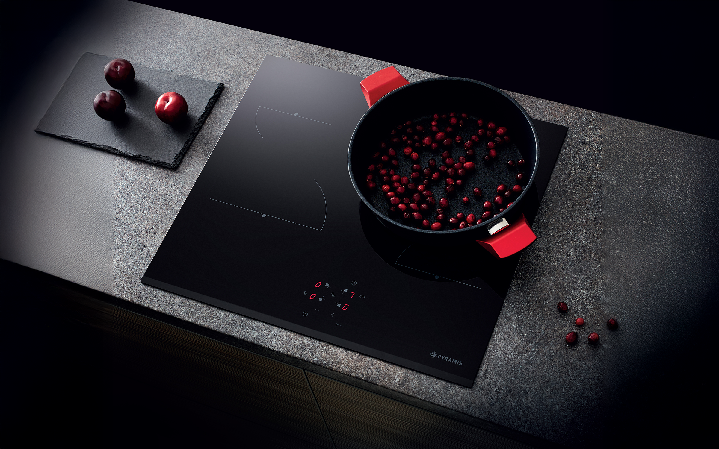 Plita cu inductie PYRAMIS , 4 zone, negru  2