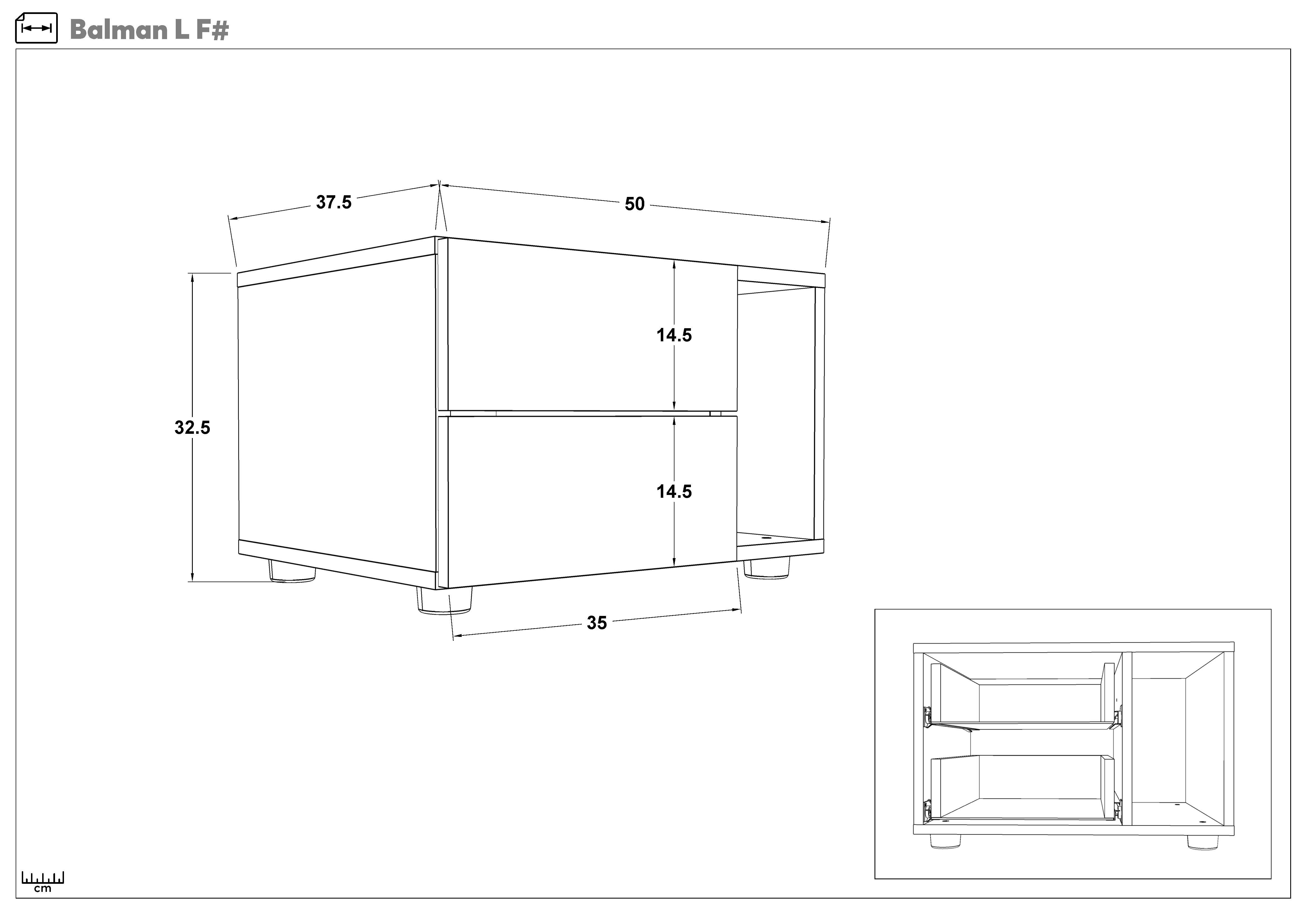 Set dormitor 160/200 + LED Balman, stejar antracit + cadiz  6