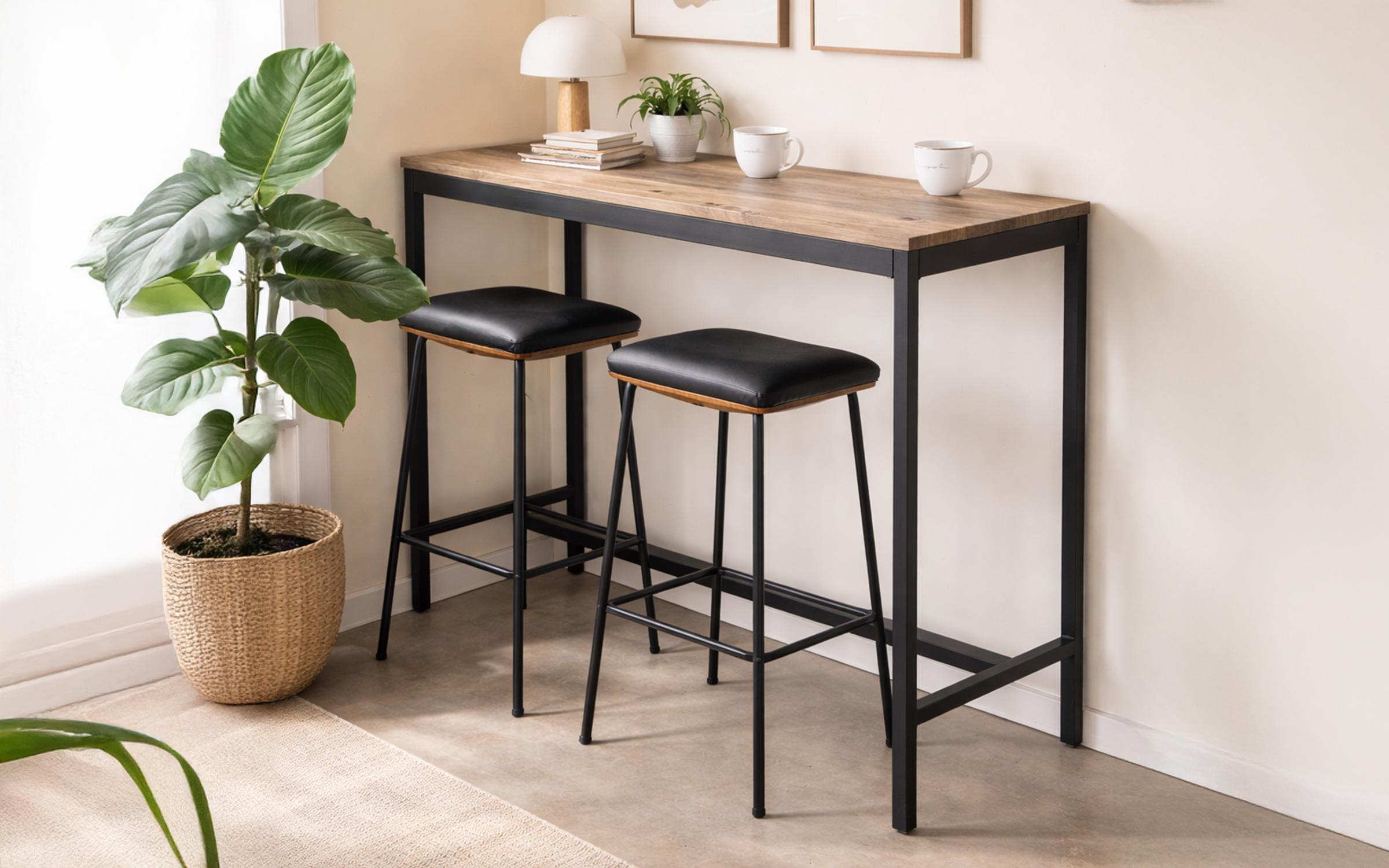 Masa de bar Barsi, stejar + negru  1