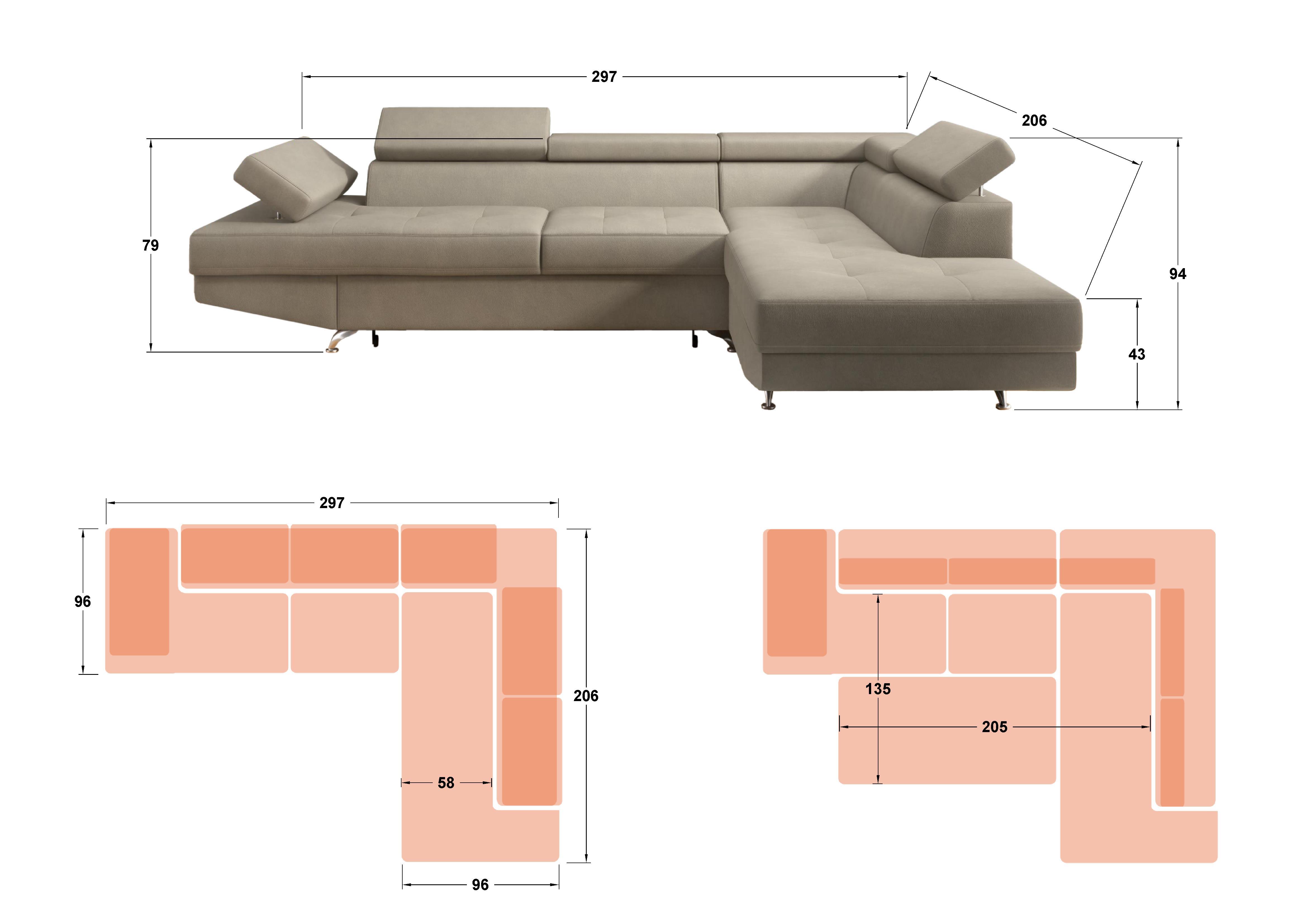 Coltar extensibil Bark, gri  2