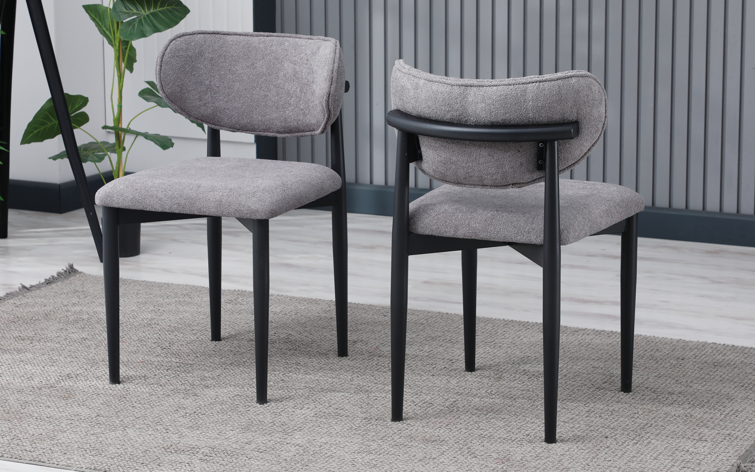 Scaun de masa Donika, negru + gri  1