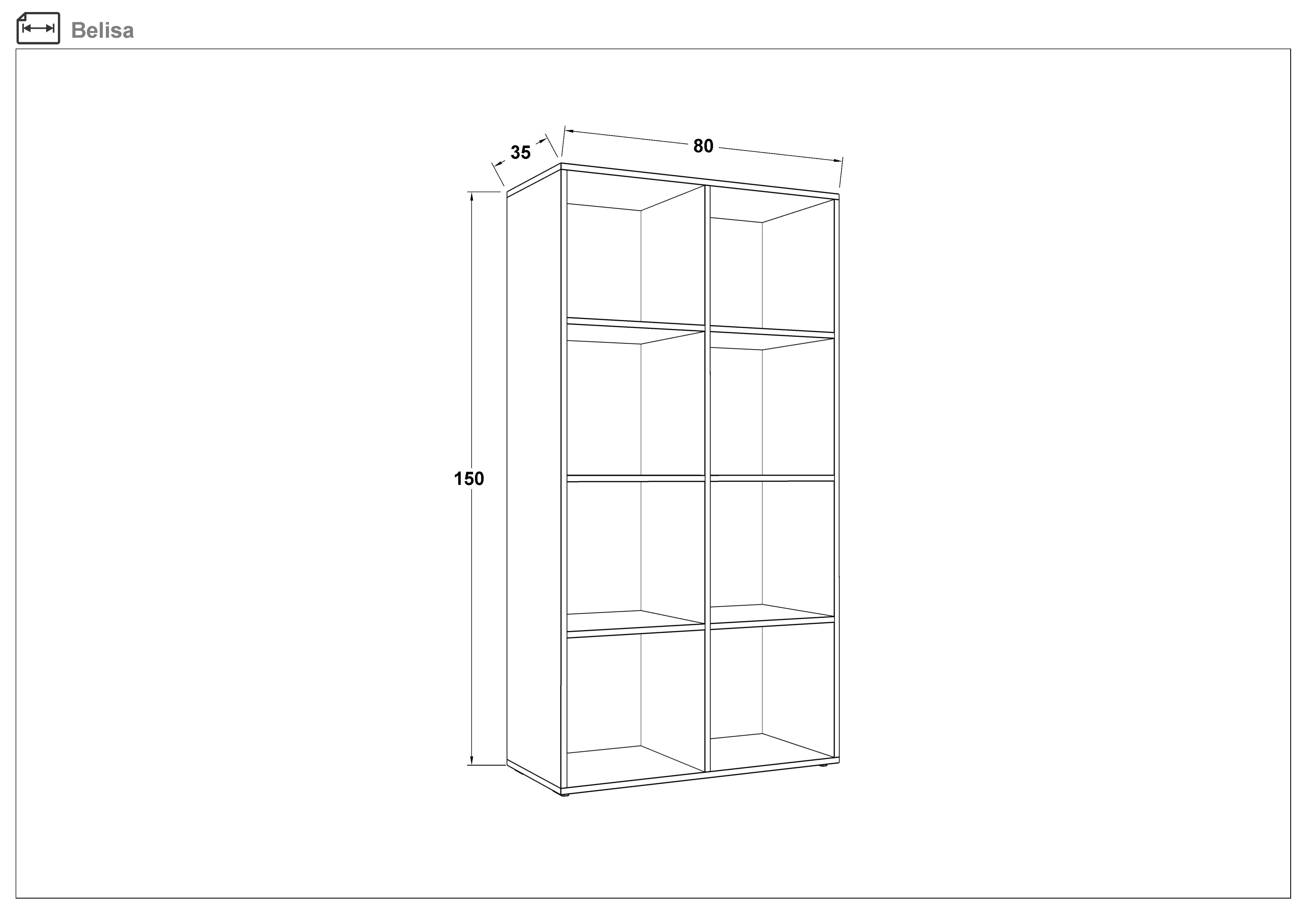 Set 2 buc. etajere Belisa, gri  2