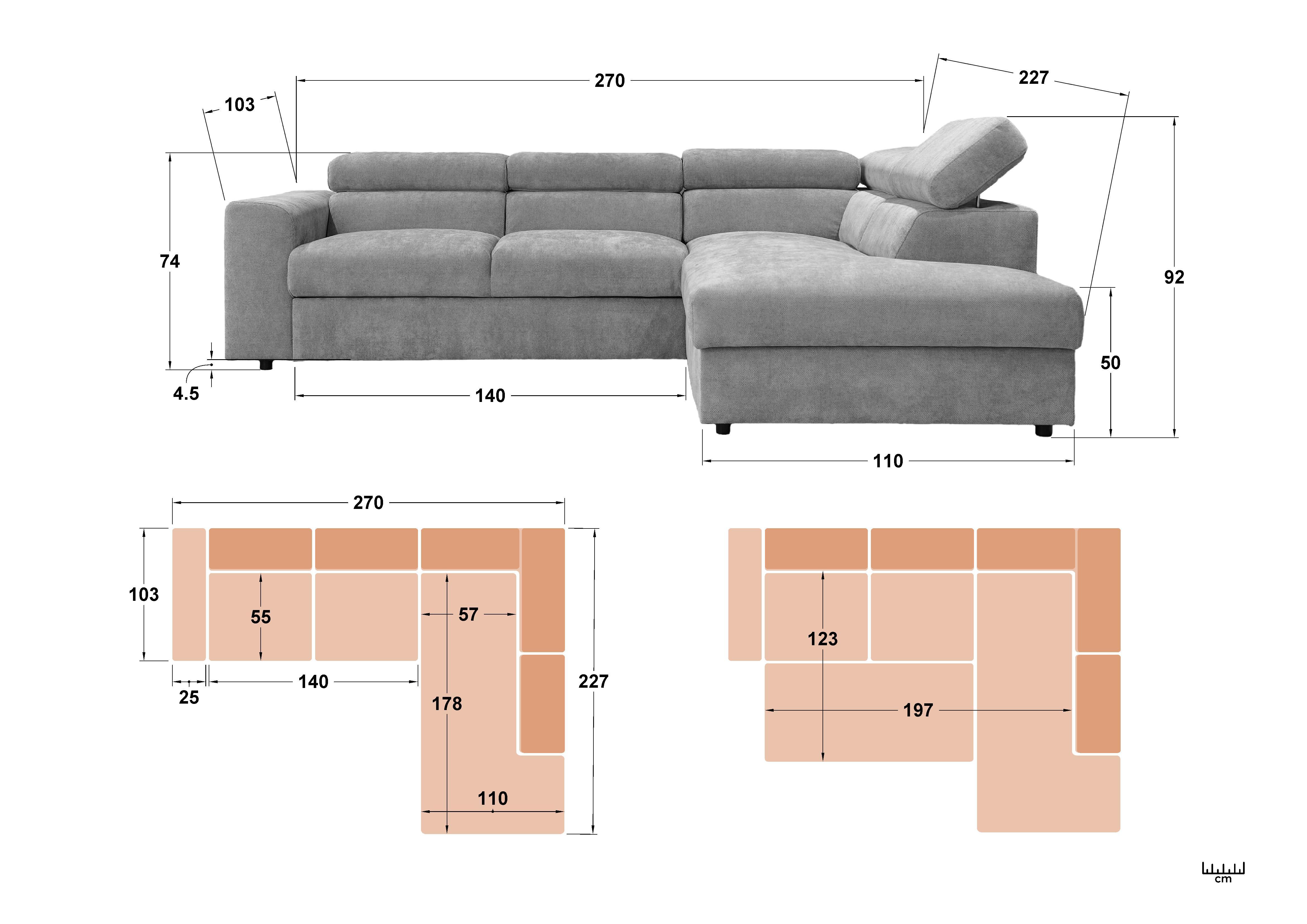 Coltar extensibil Belisa, bej deschis  2