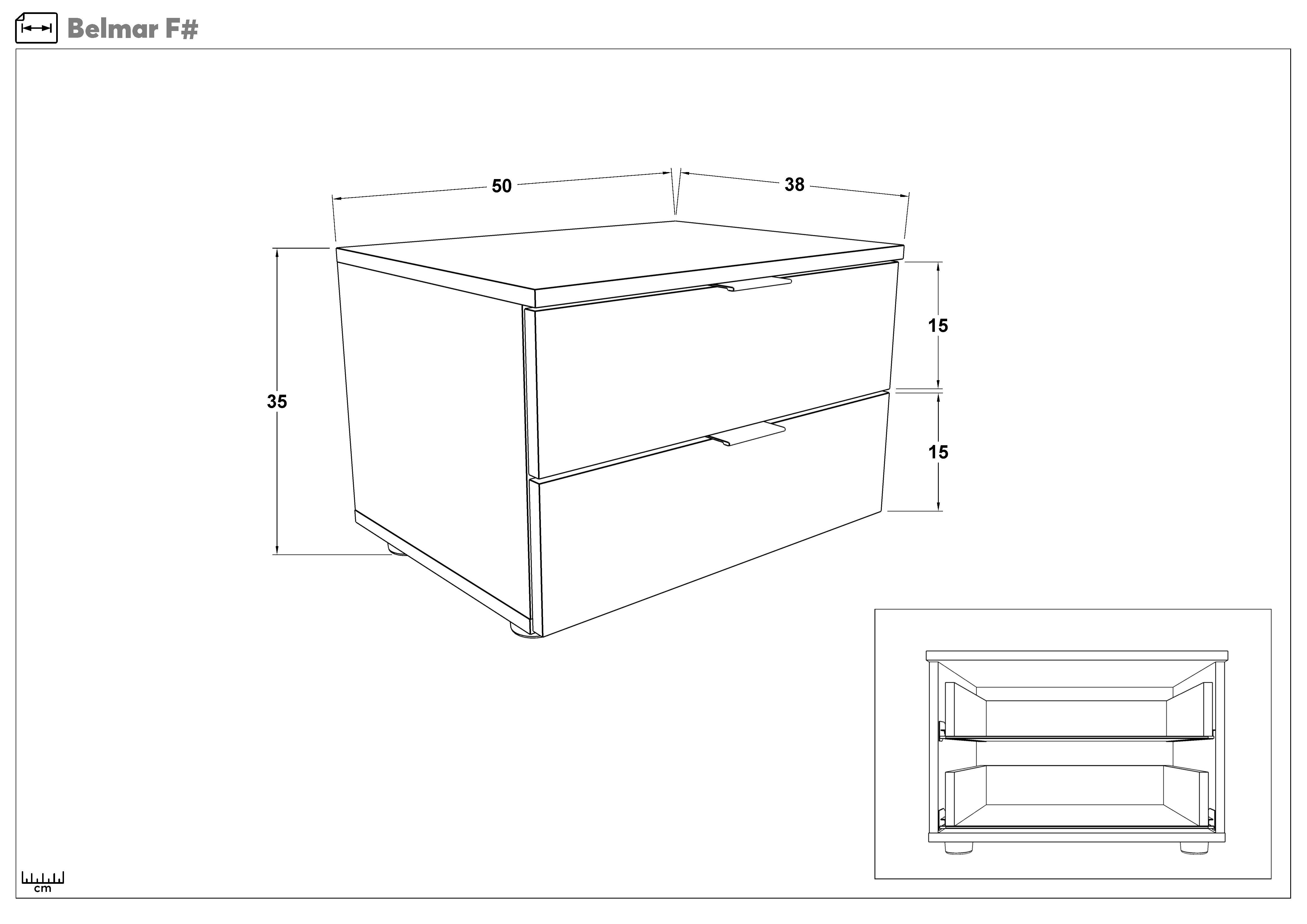 Set dormitor 140/200 Belmar S, Silk + stejar scandinav deschis  4