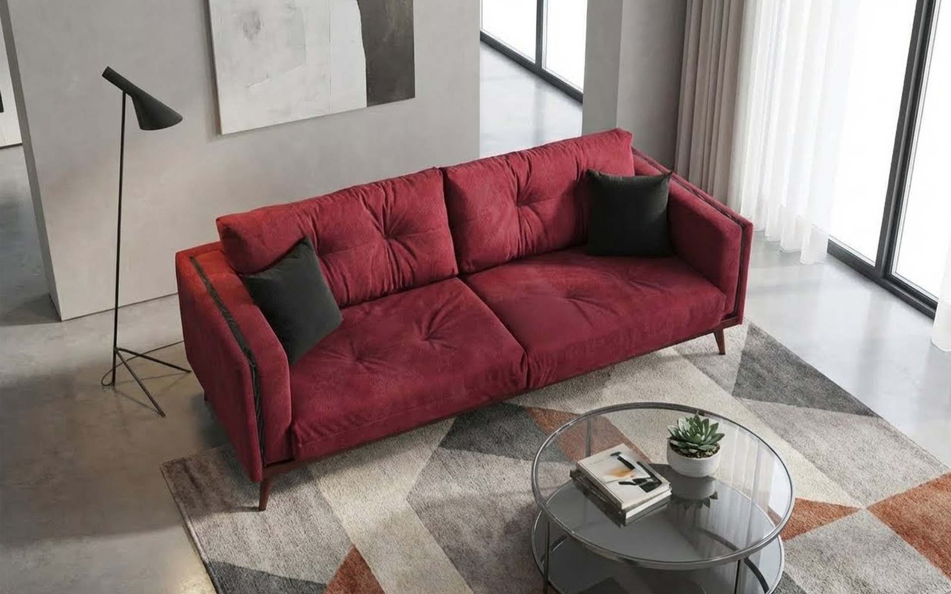 Canapea Bellevue, bordo  3