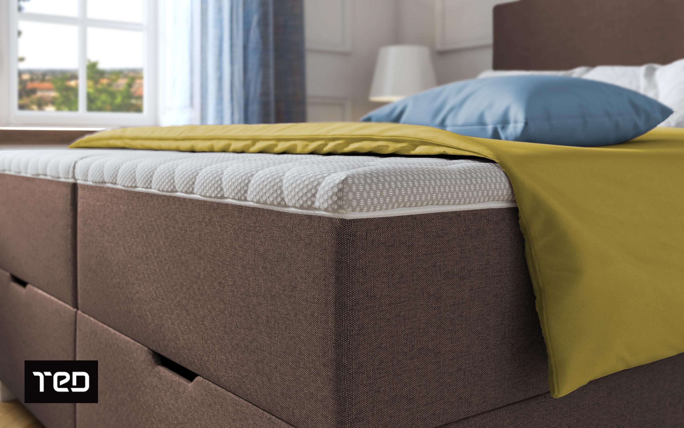 Pat dublu Boxspring 160/200 Evian, maro  5