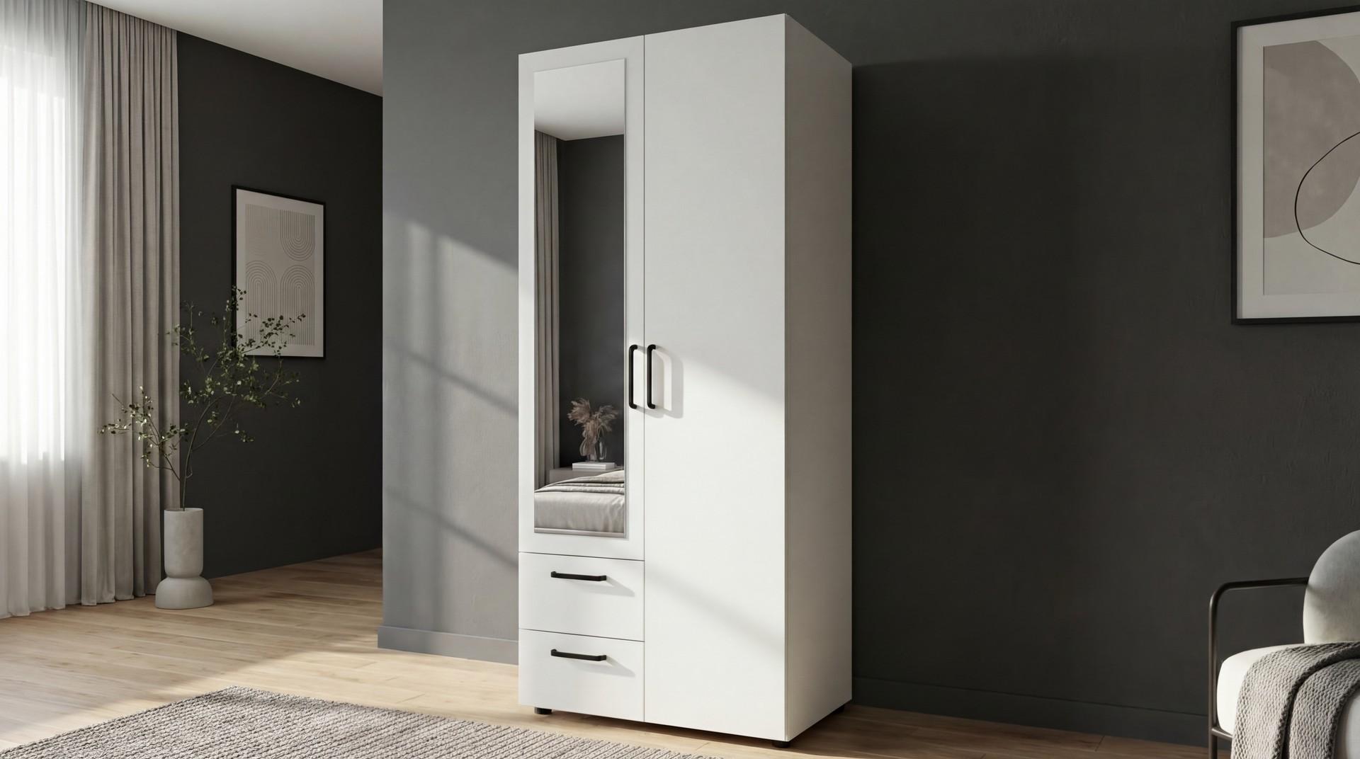 Dulap cu bara pentru umerase Bruno S 1, alb  1