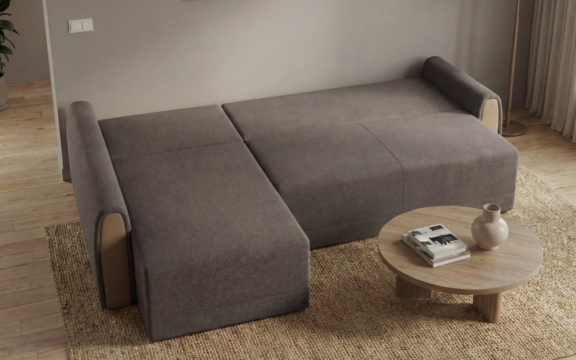 Coltar extensibil Noran, maro + piele maro  5