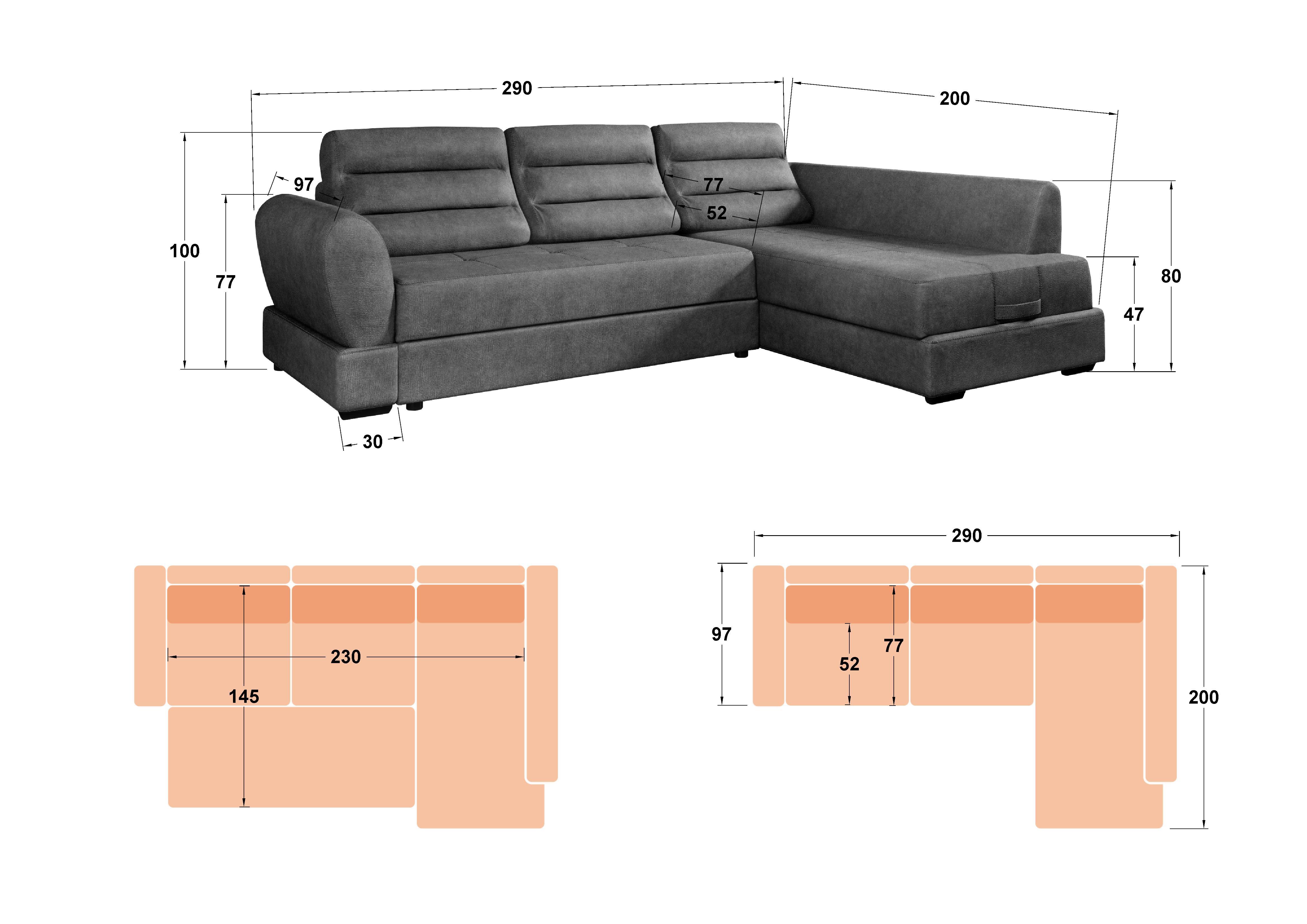 Coltar extensibil Camino, galben  2