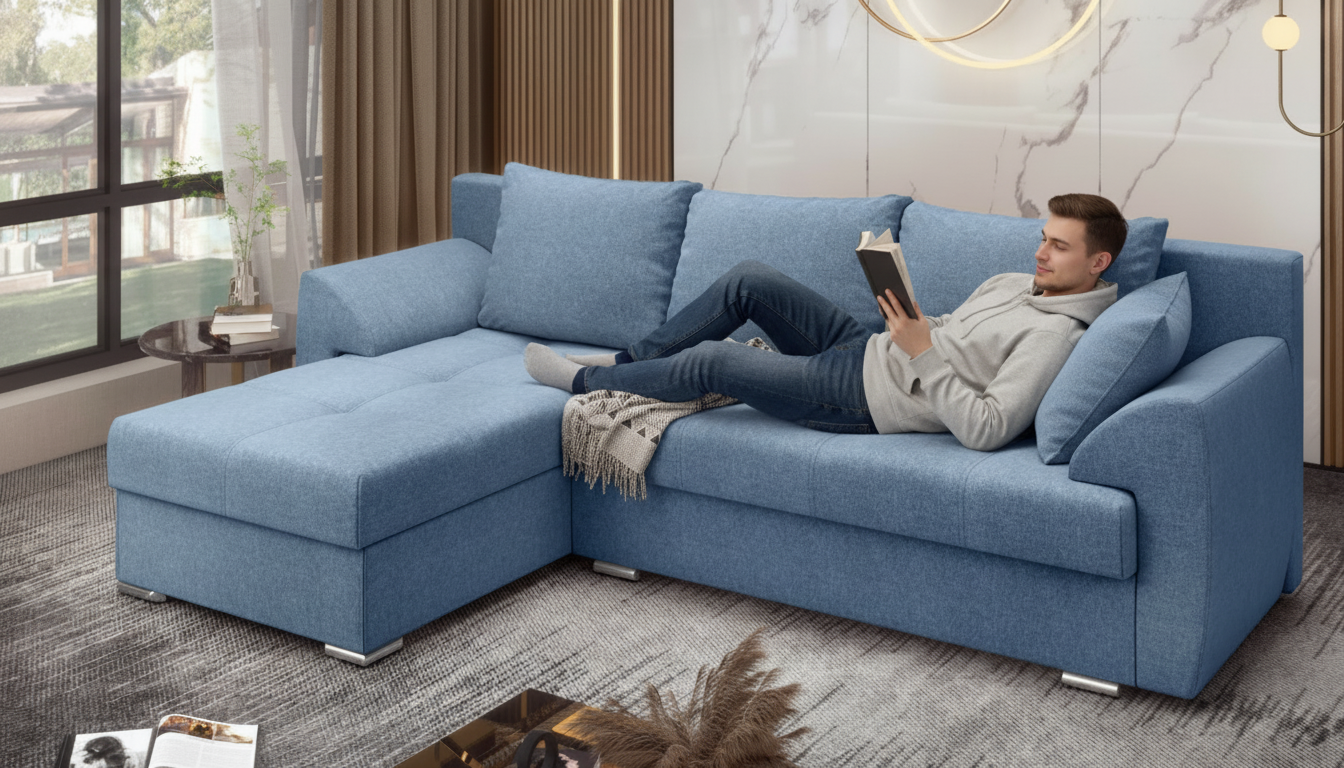 Coltar extensibil Interio, albastru  3