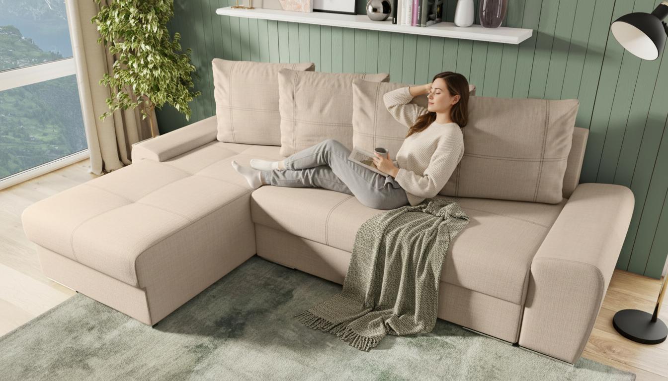 Coltar extensibil Roli, bej deschis  3