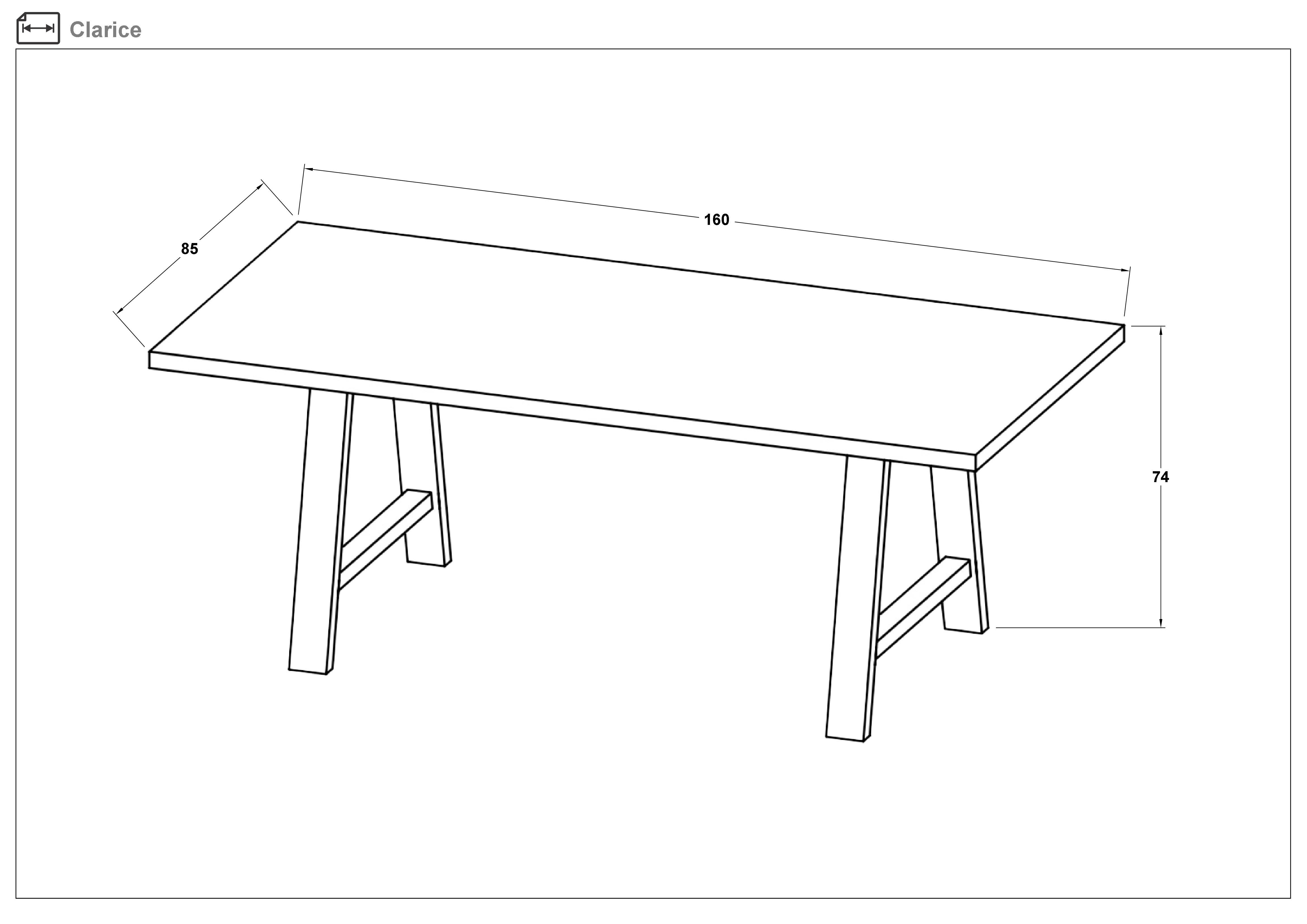 Masa dining Claris, stejar  2