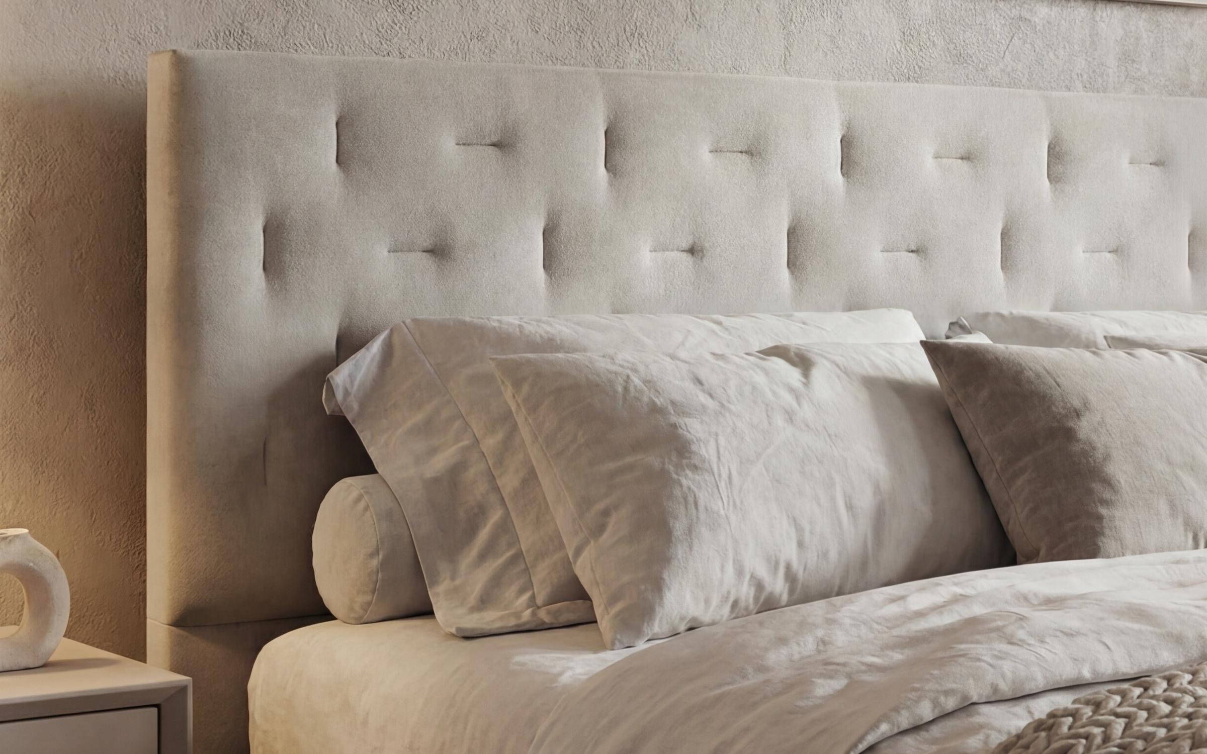 Pat dublu tapitat 160/200 Dalia, bej deschis  4