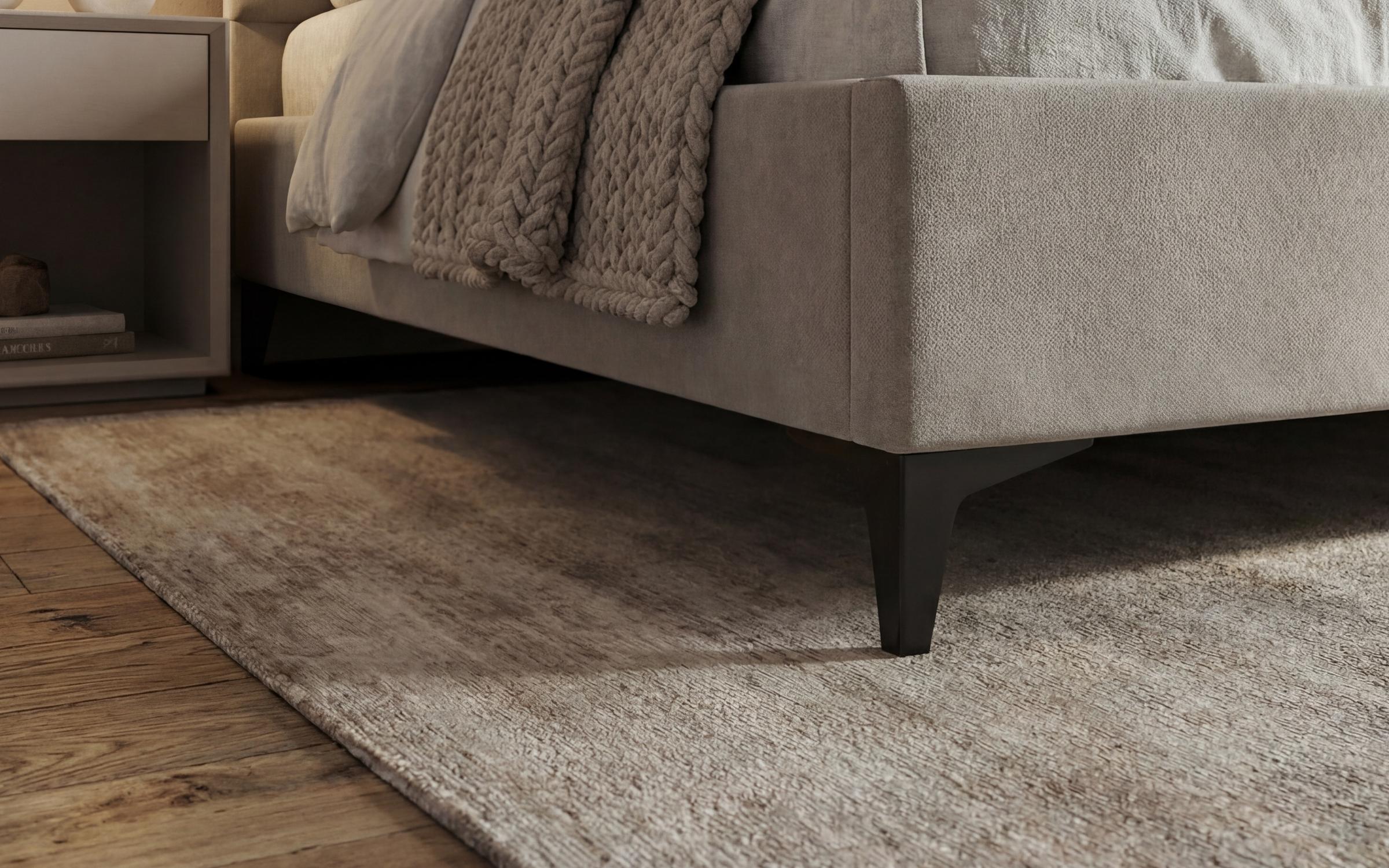 Pat dublu tapitat 160/200 Dalia, bej deschis  5