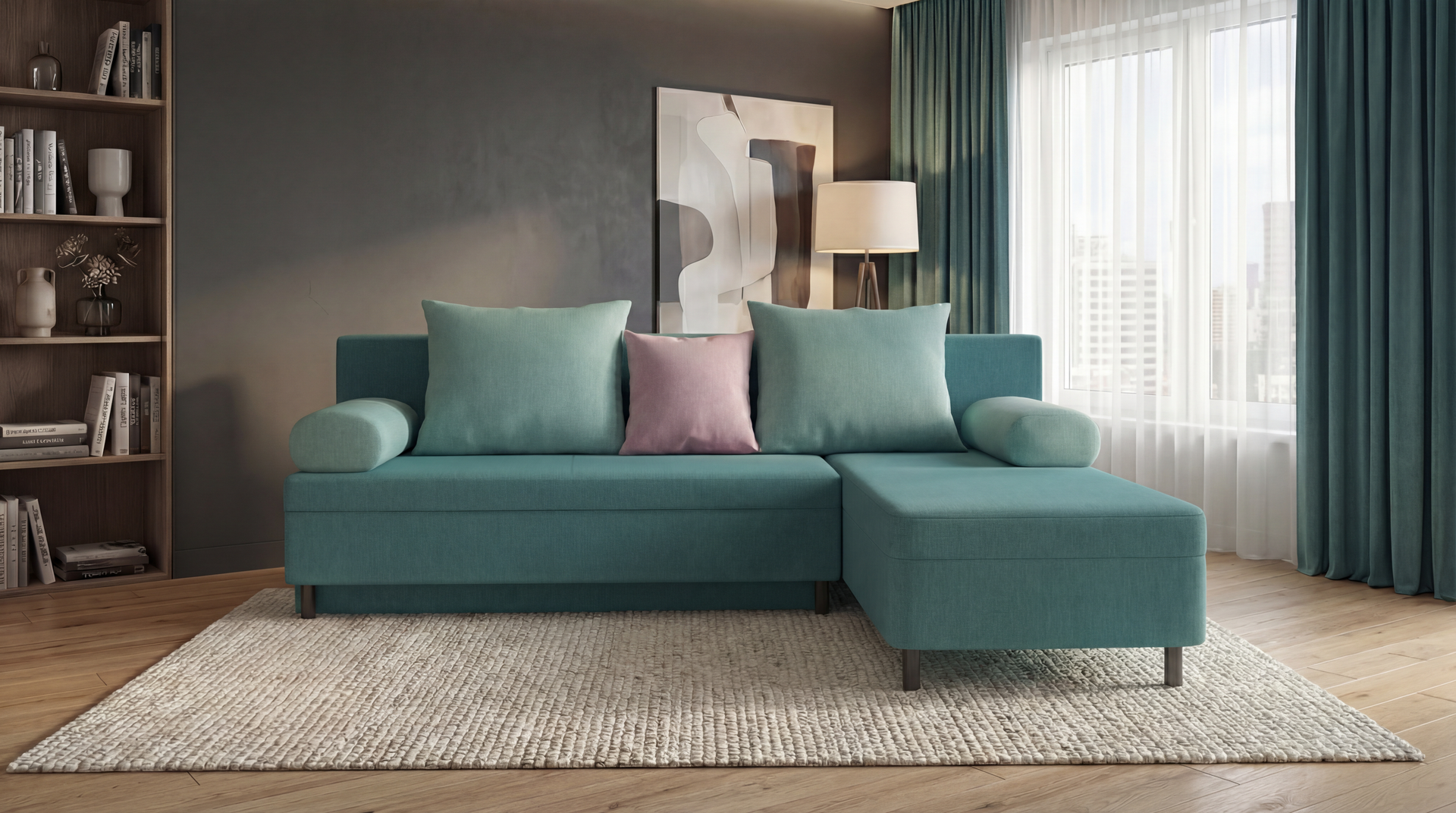 Coltar extensibil Dani M, turcoaz  3