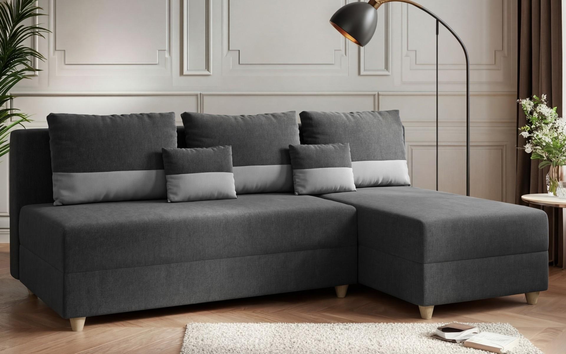 Coltar extensibil Dafini, gri inchis + gri deschis  3