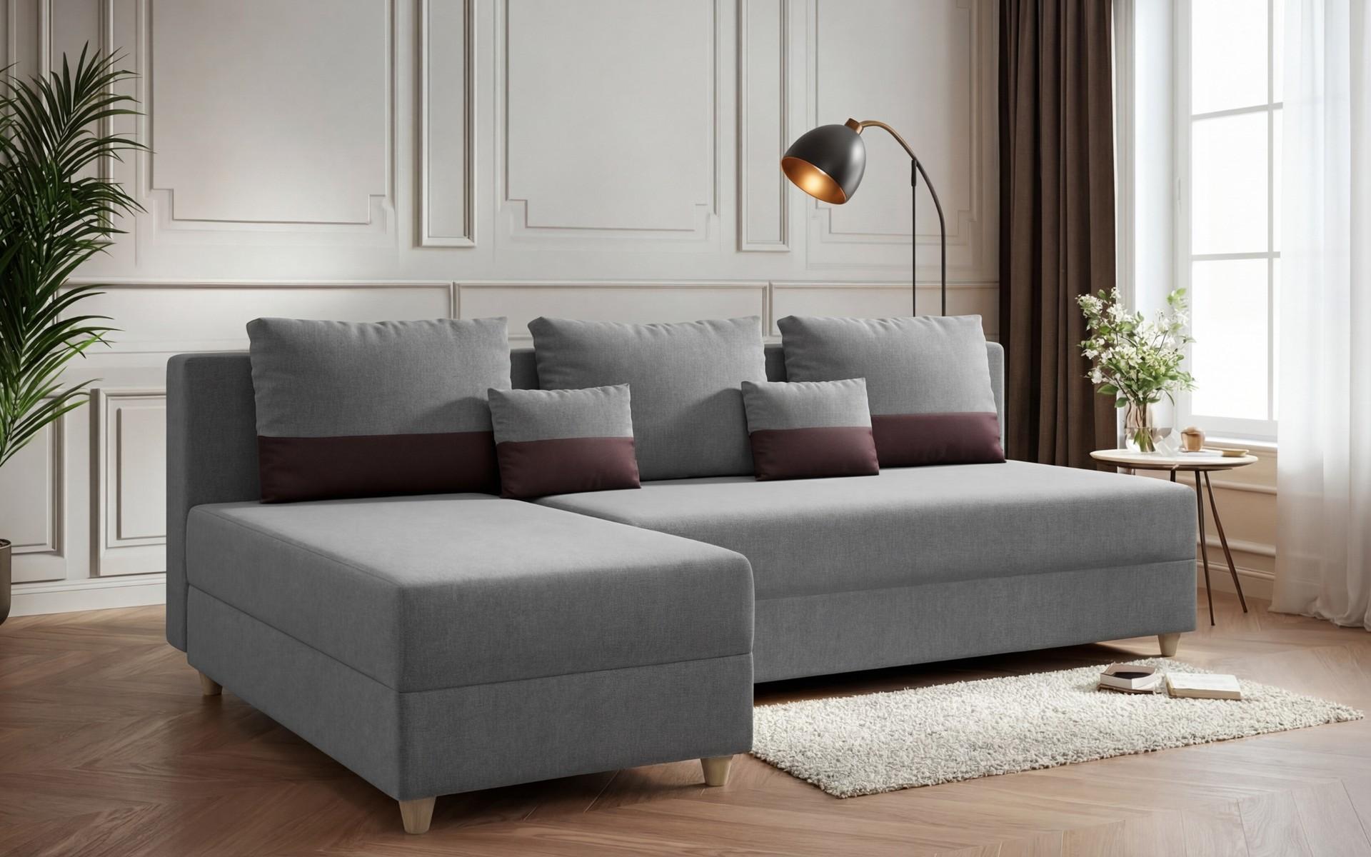 Coltar extensibil Dafini, gri + bordo  3