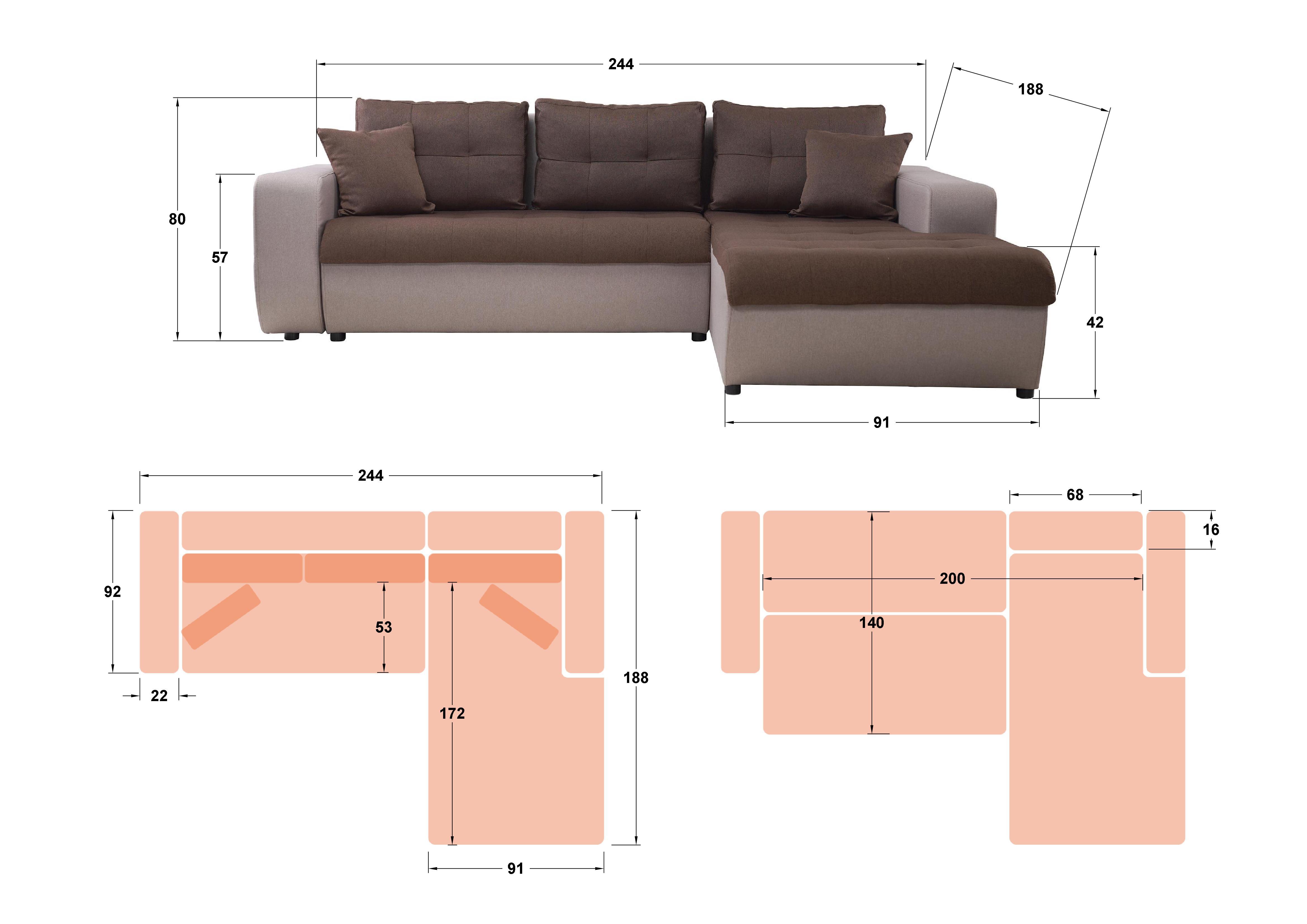 Coltar extensibil Darvin, maro + bej  2
