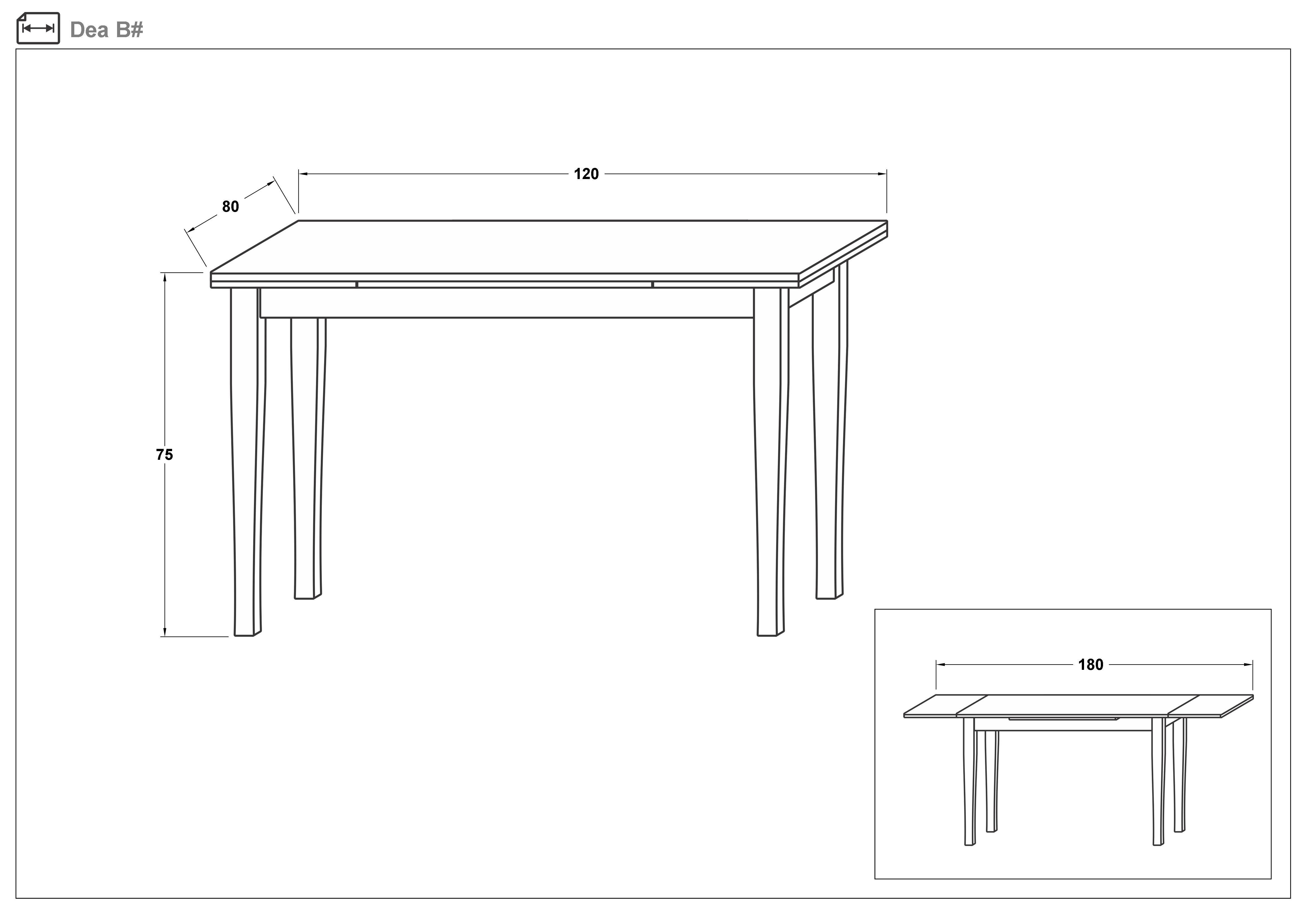 Masa dining /extensibila/ Deya, stejar sonoma  2