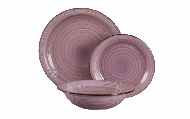 12 piese Serviciu de masa 18 piese, lila  1