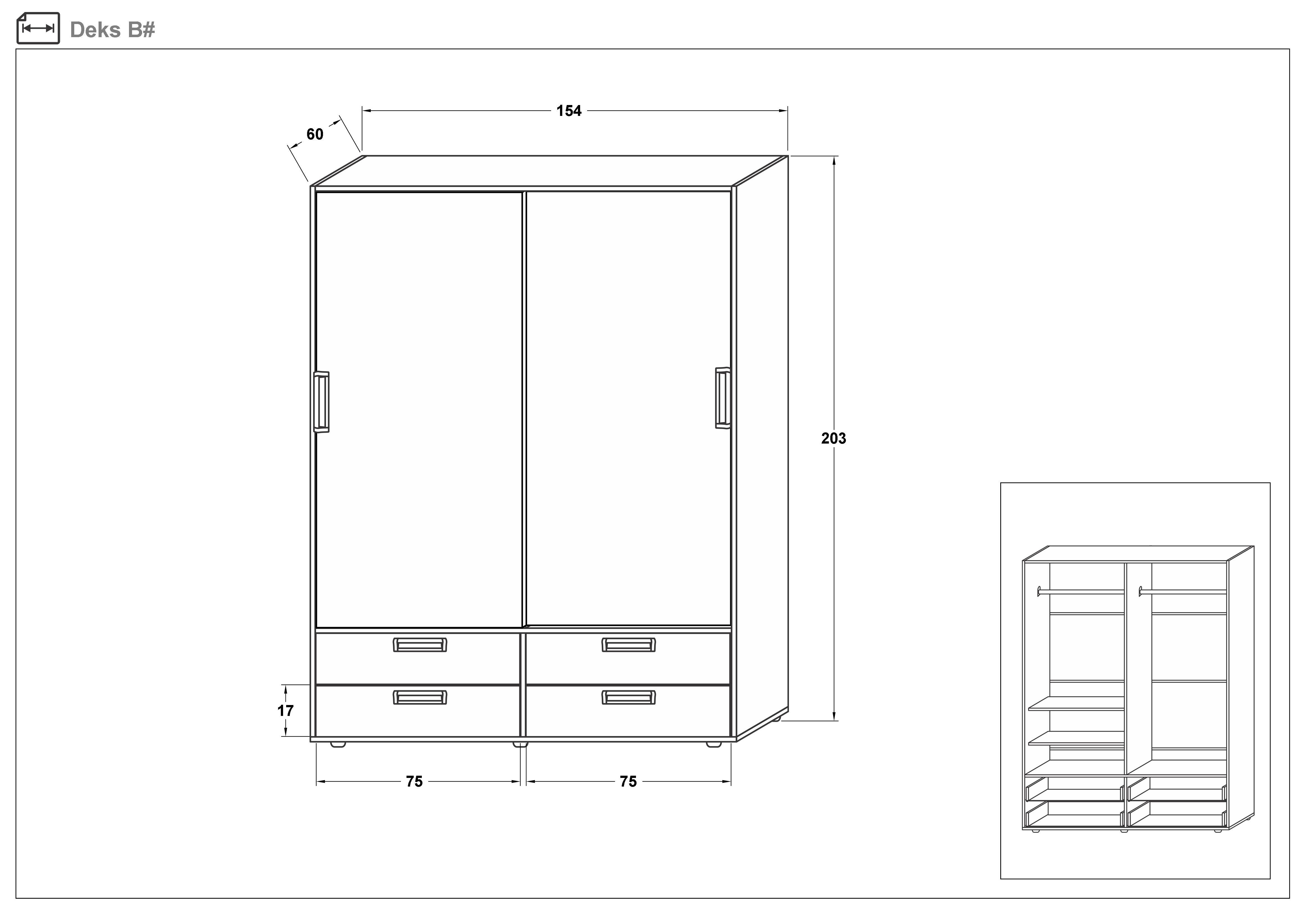 Dulap Deks, wenge  2