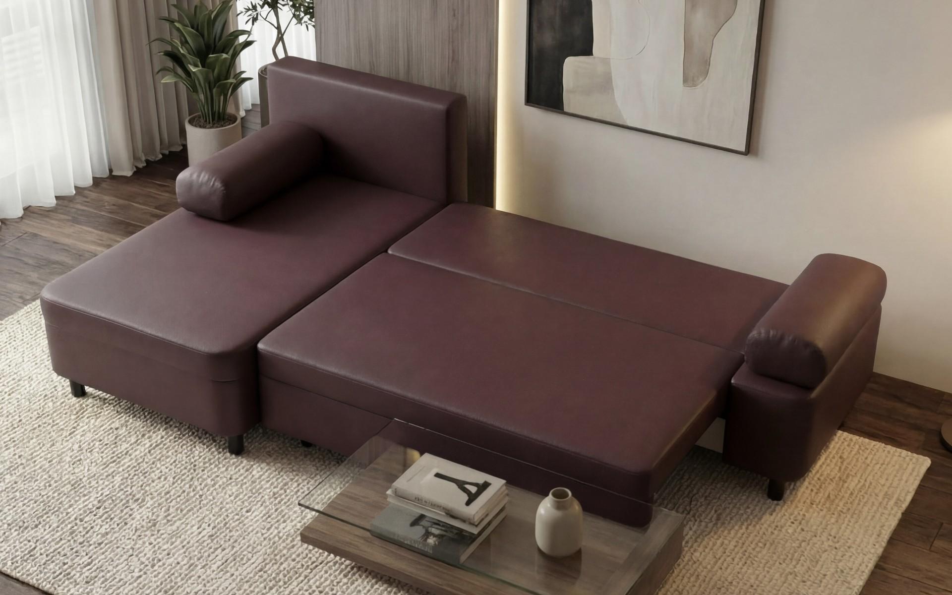 Coltar extensibil Delano, bordo + gri-bej  5