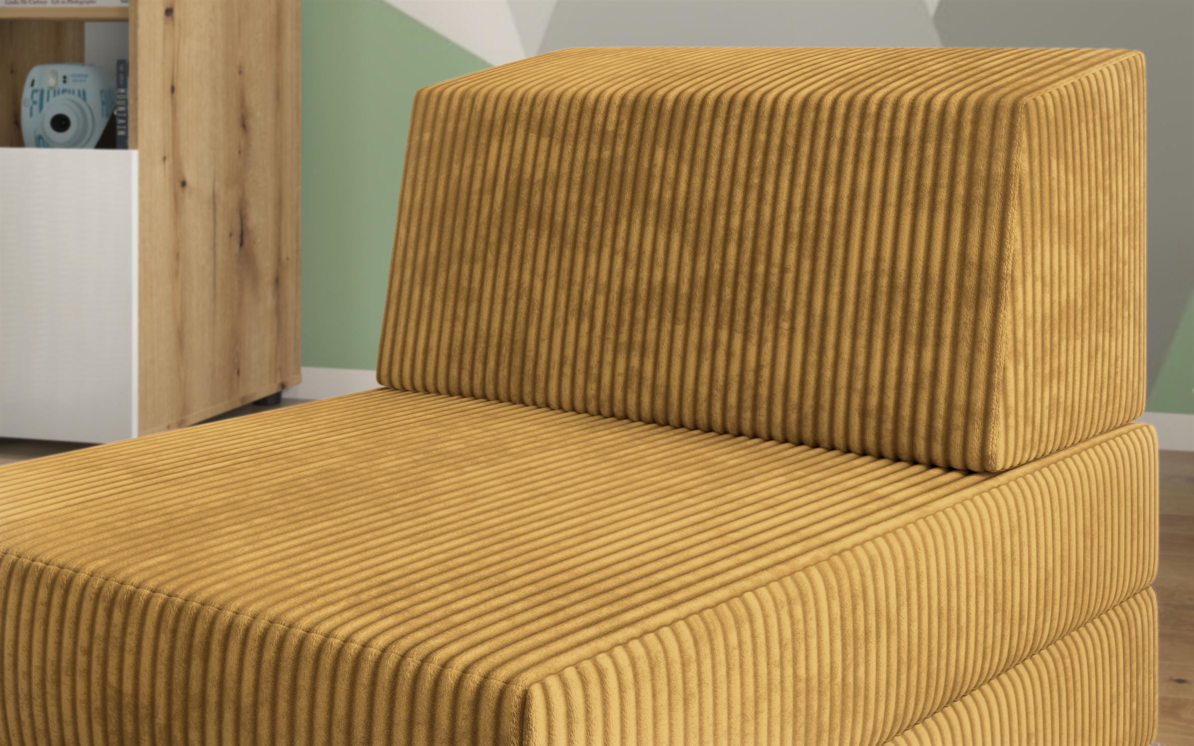 Fotoliu extensibil Cris, mustar  4