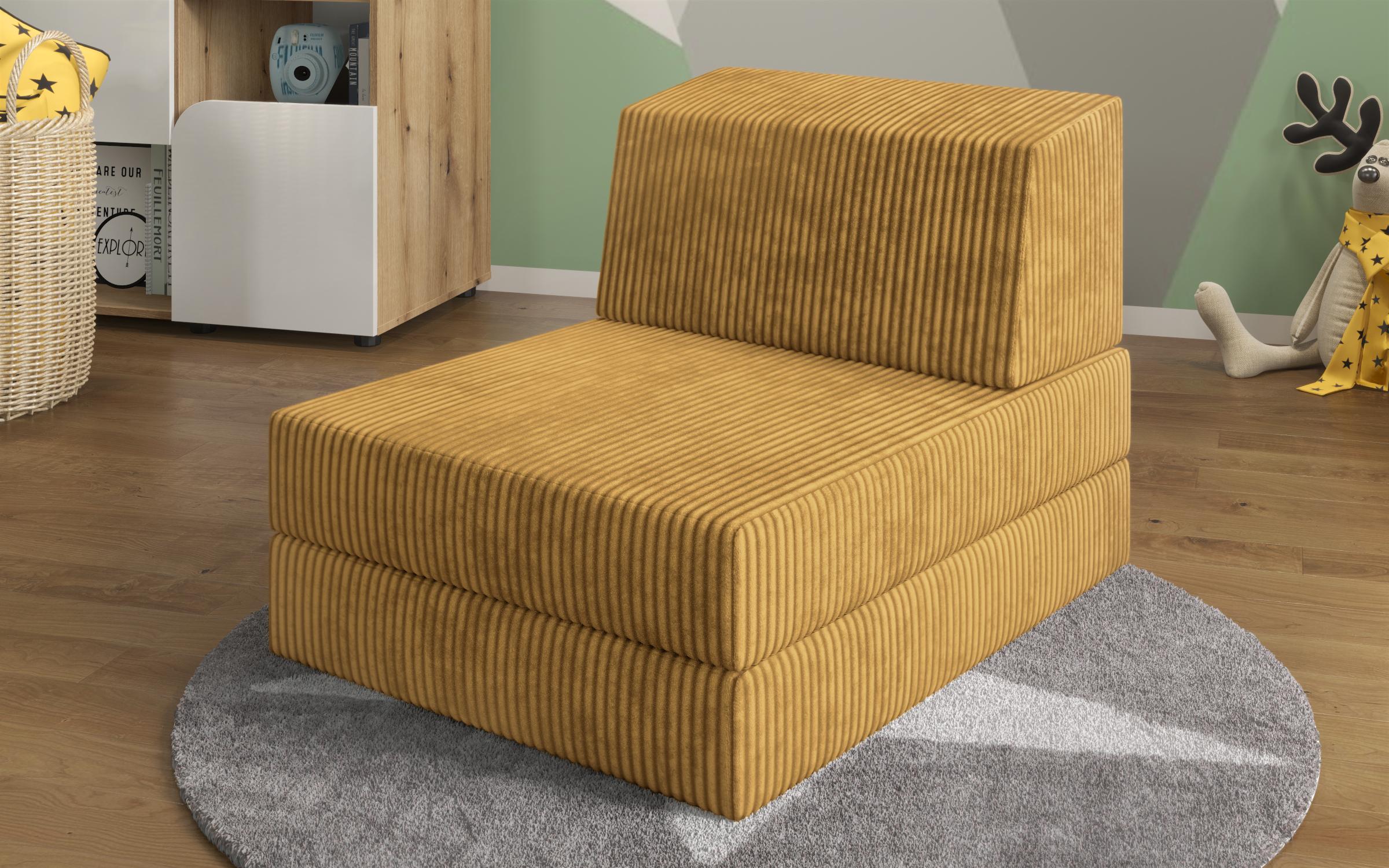 Fotoliu extensibil Cris, mustar  2