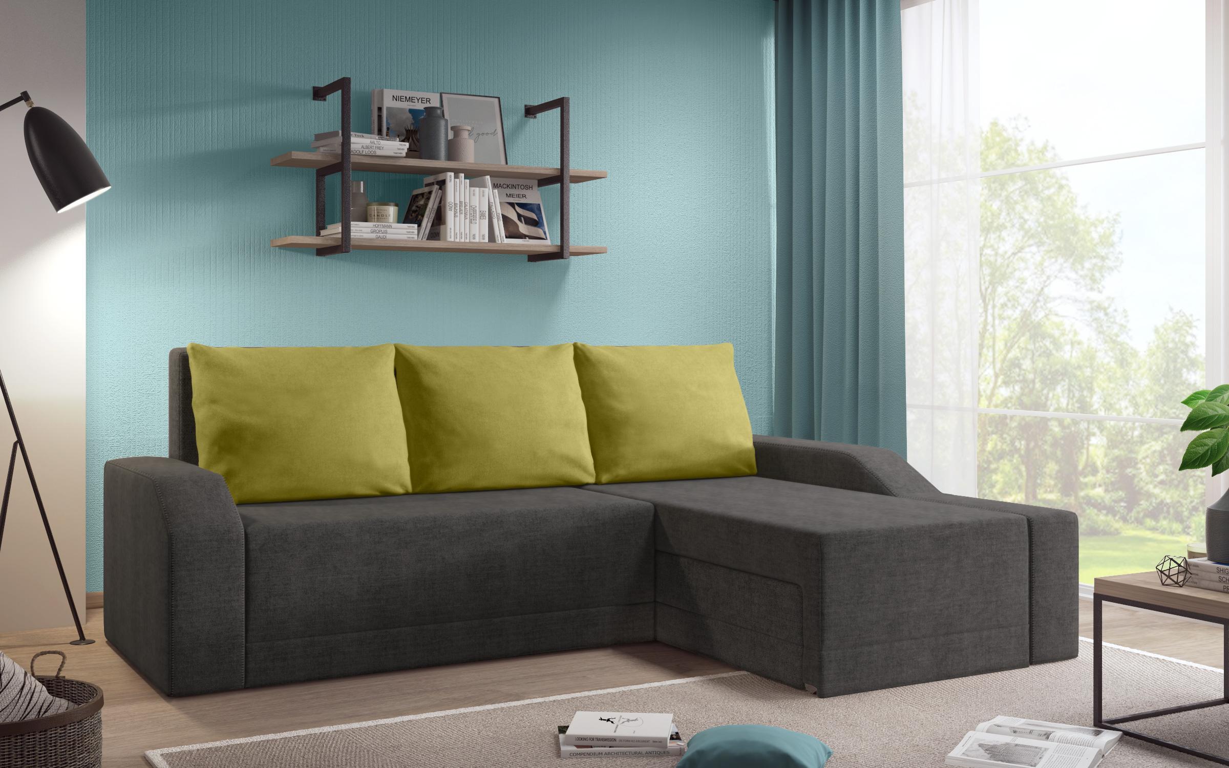 Coltar extensibil Adison M, gri + verde  3
