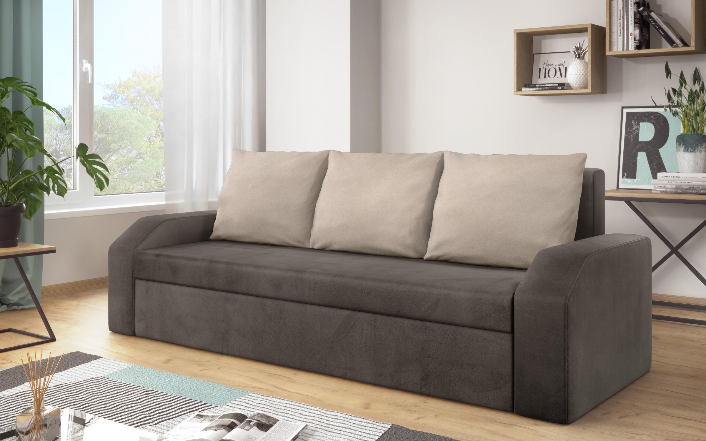 Canapea extensibila Adison XS, maro + bej  2